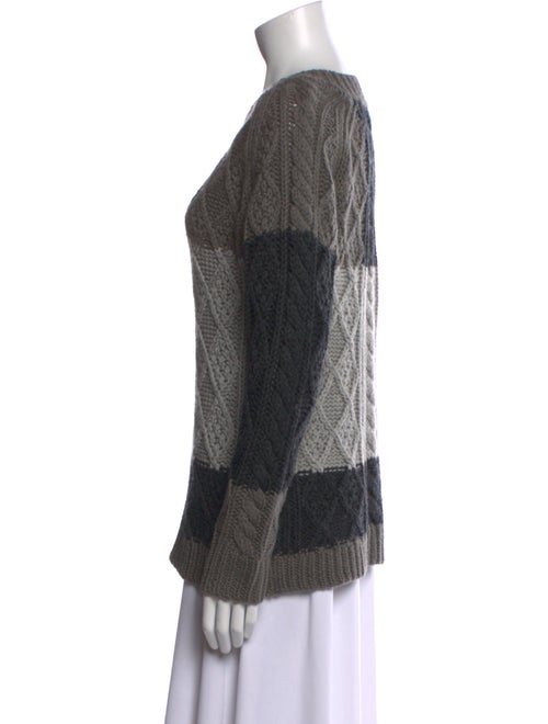 Gerard Darel Wool Colorblock Pattern Sweater