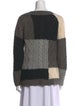Gerard Darel Wool Colorblock Pattern Sweater