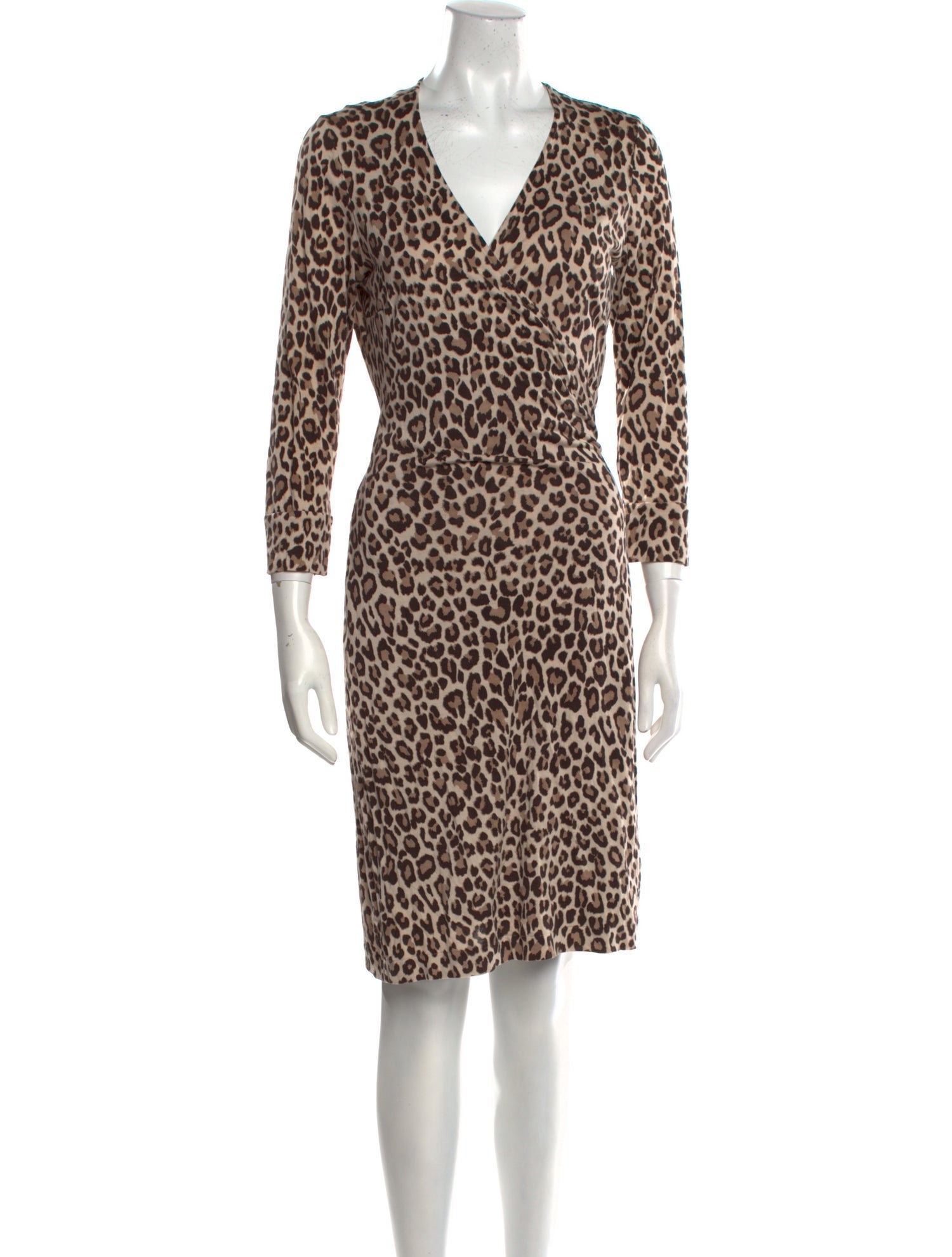 Gerard Darel Animal Print Knee-Length Dress