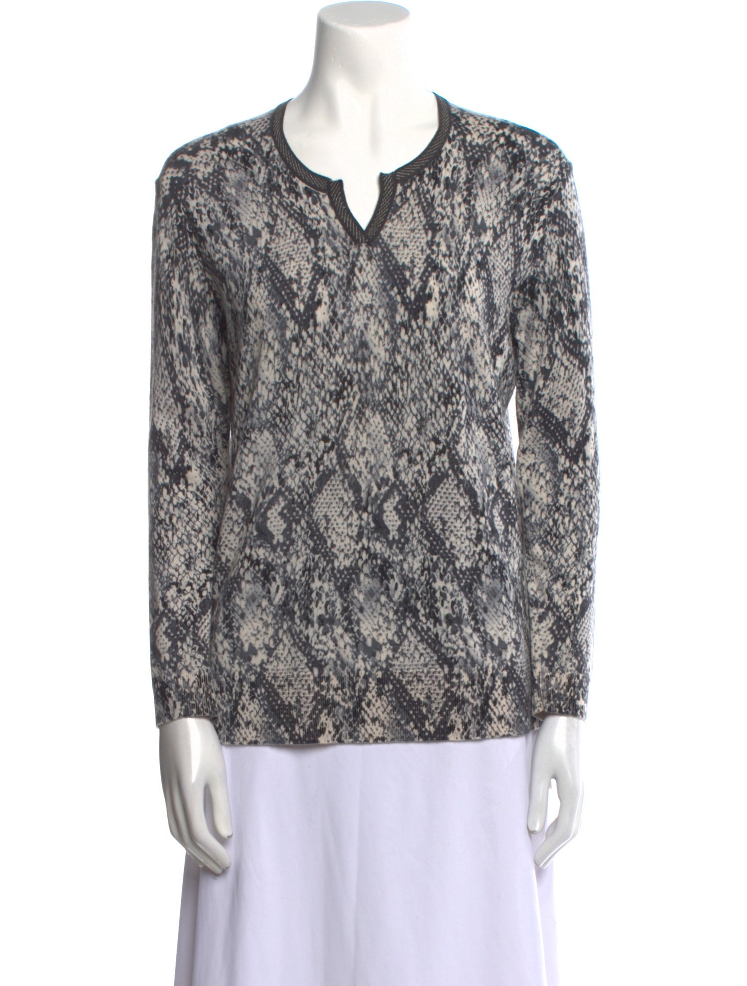 Gerard Darel Merino Wool Animal Print Sweater