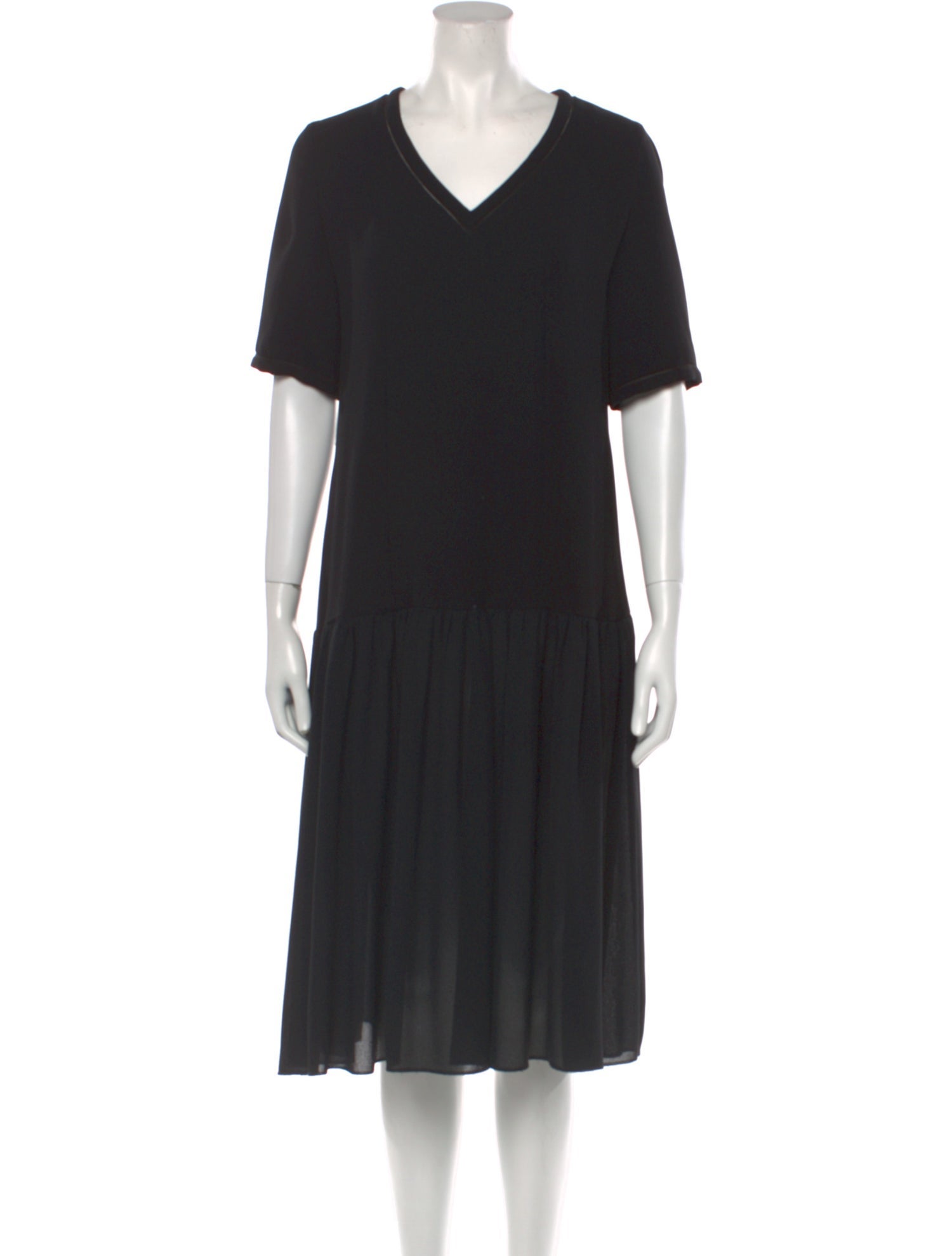 Gerard Darel V-Neck Midi Length Dress