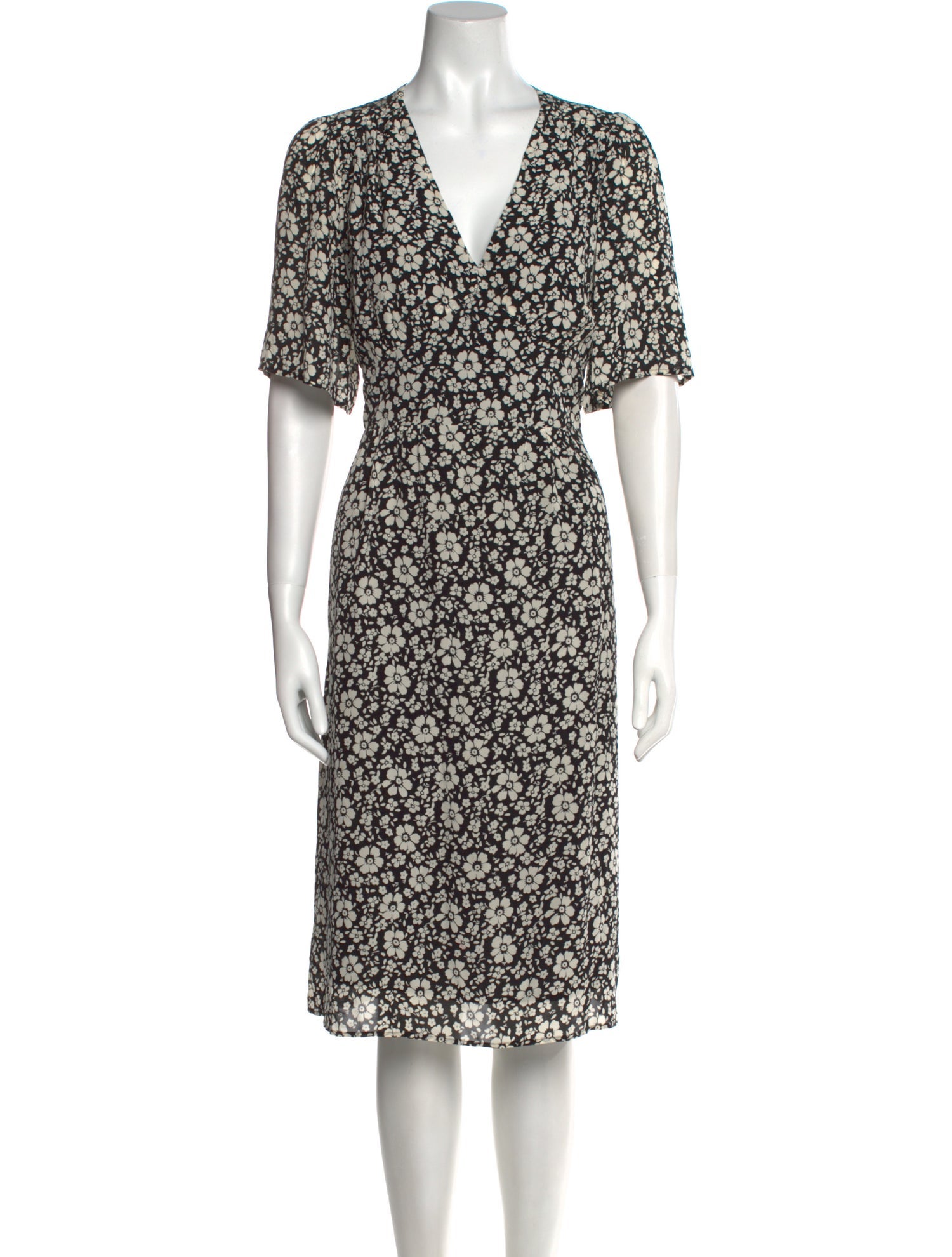 Gerard Darel Floral Print Midi Length Dress