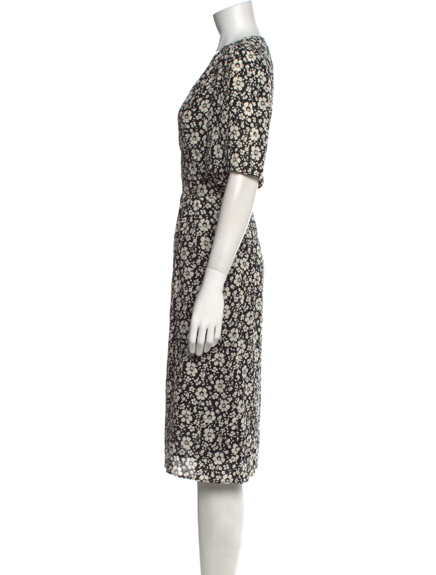 Gerard Darel Floral Print Midi Length Dress