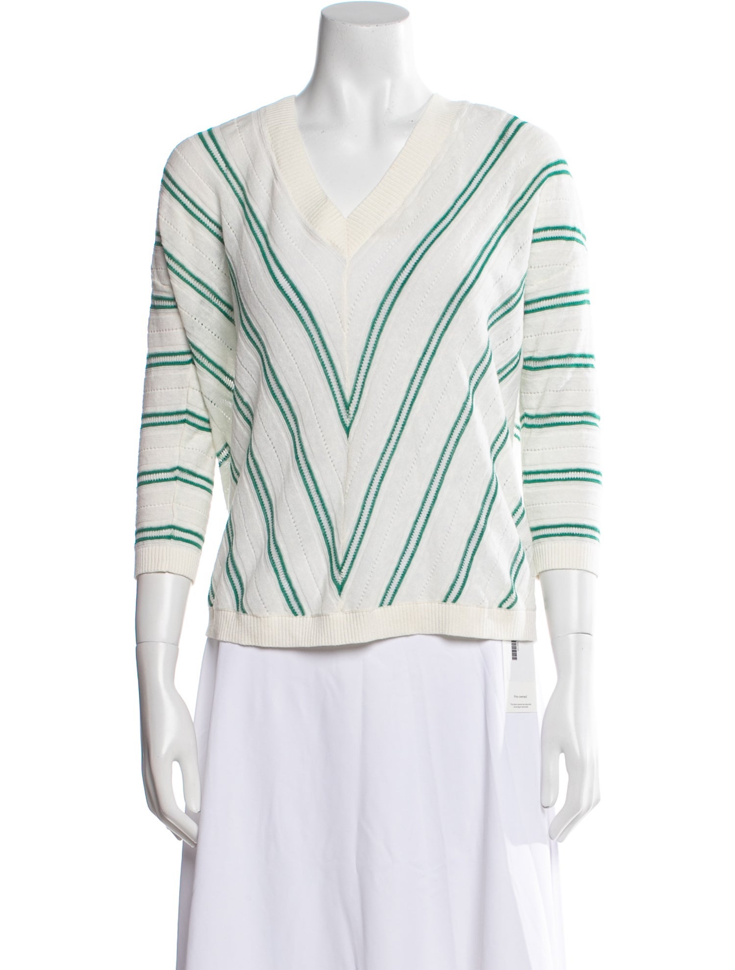 Gerard Darel Linen Striped Sweater