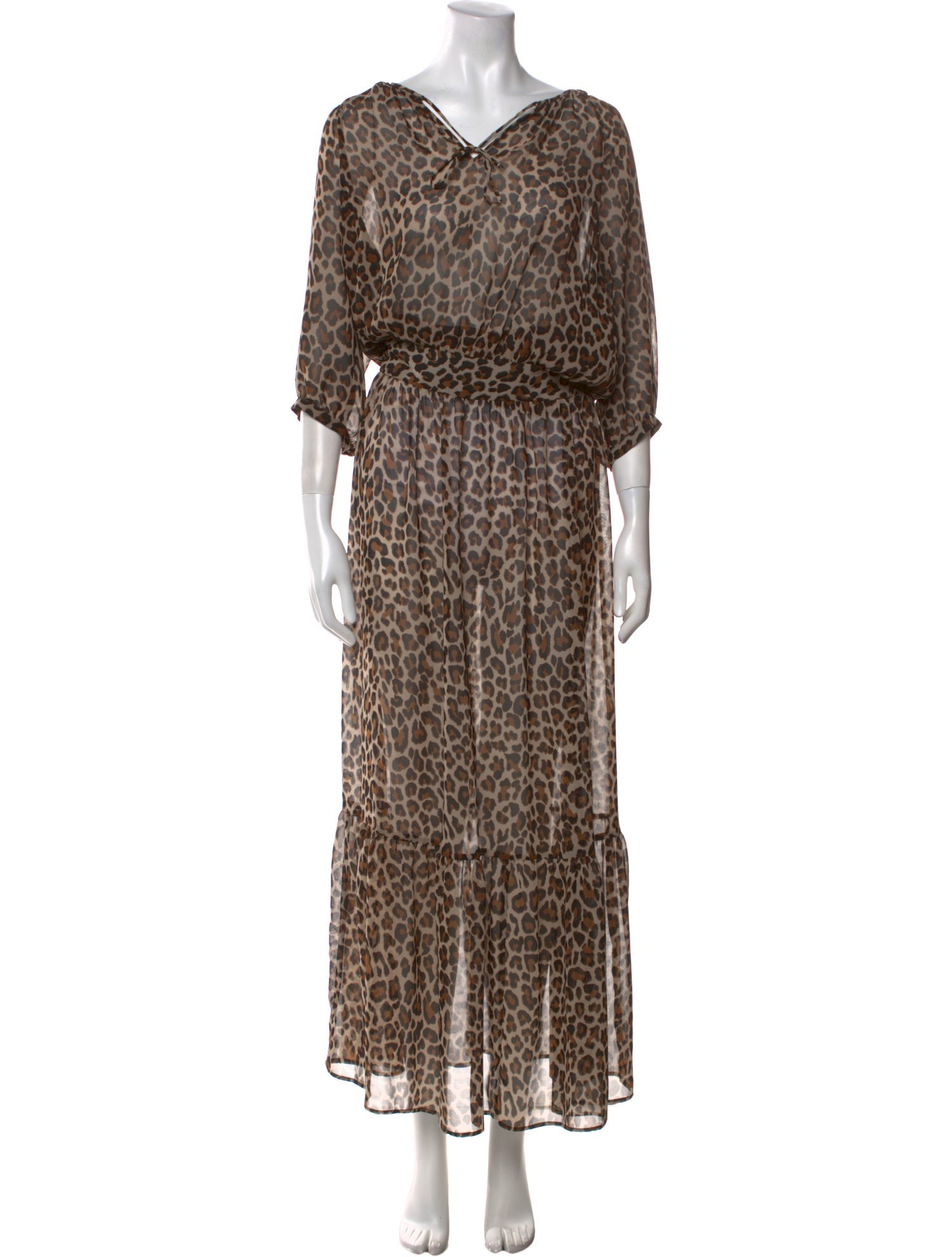 Gerard Darel Animal Print Long Dress