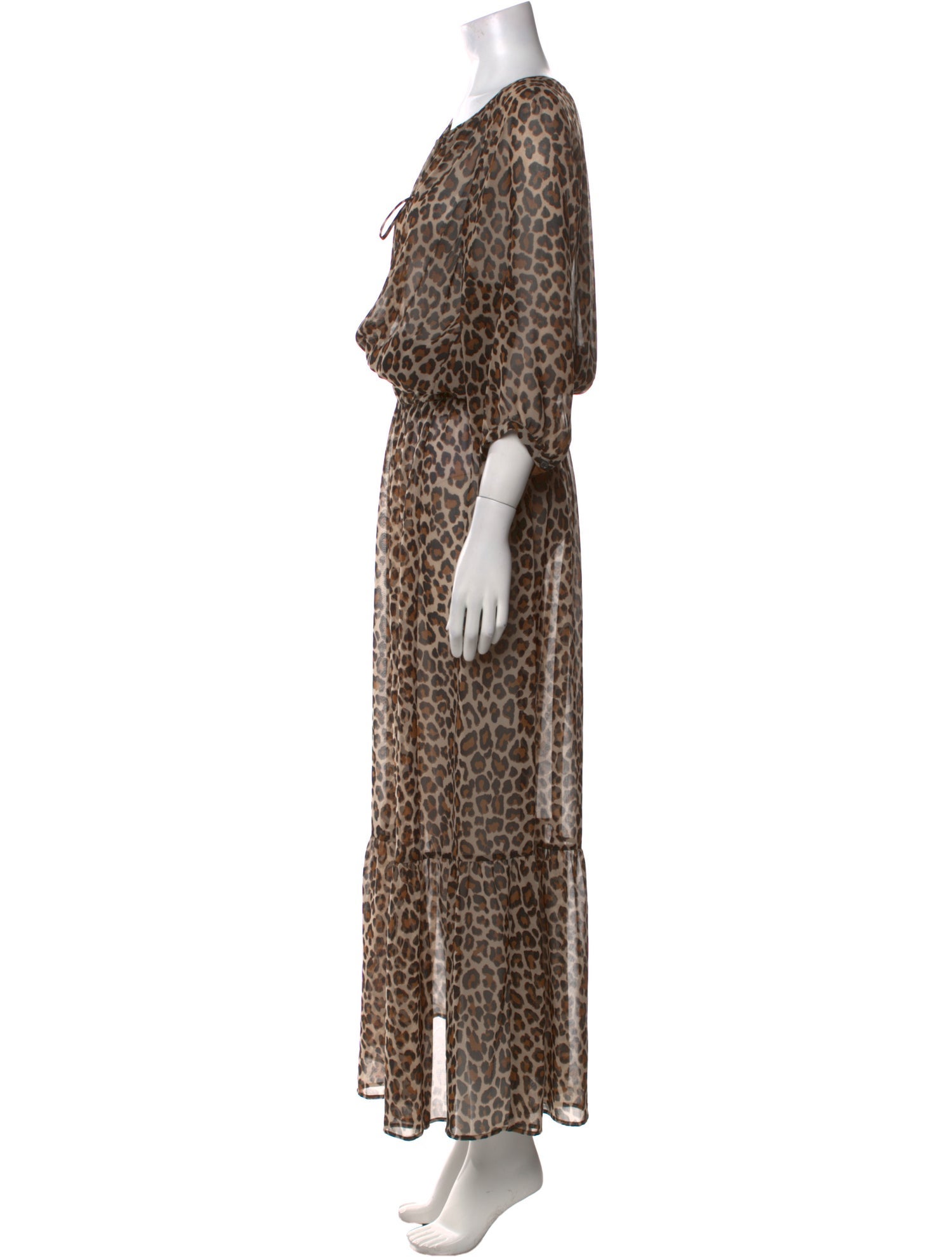Gerard Darel Animal Print Long Dress