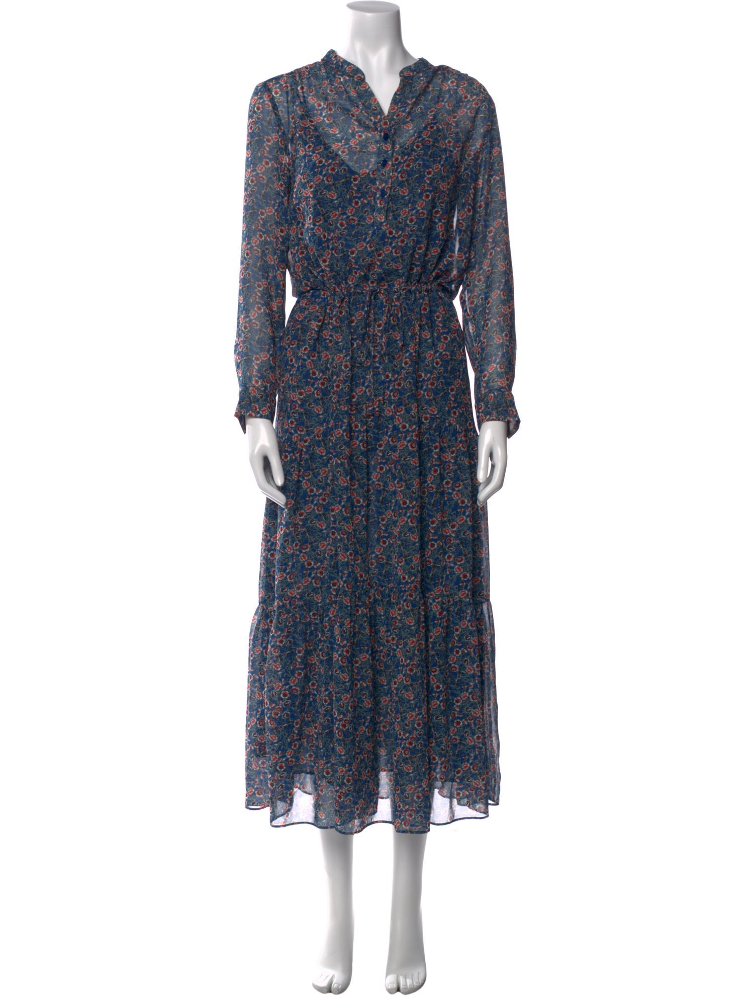 Gerard Darel Floral Print Long Dress