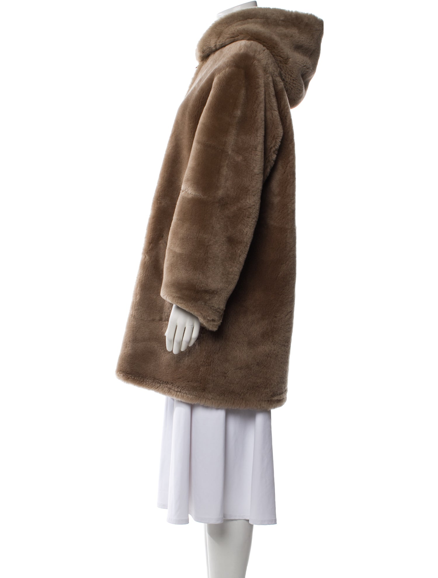 Gerard Darel Shearling Fur Coat