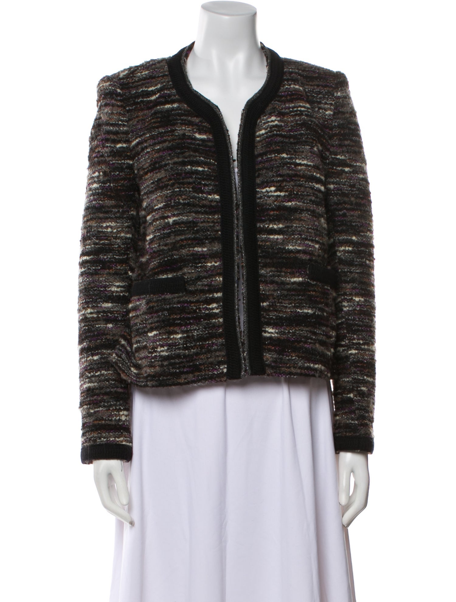 Gerard Darel Wool Tweed Pattern Evening Jacket