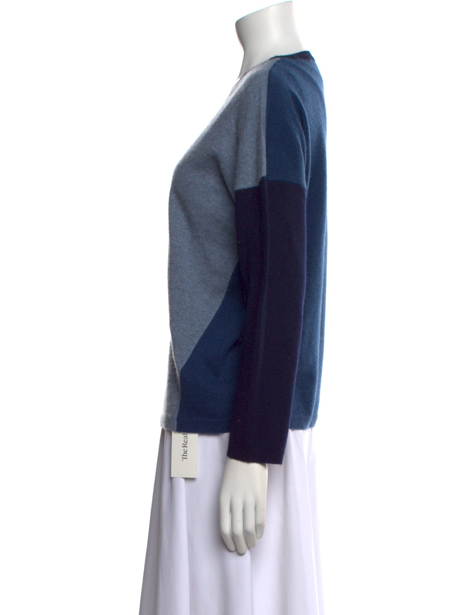 Gerard Darel Cashmere Colorblock Pattern Sweater