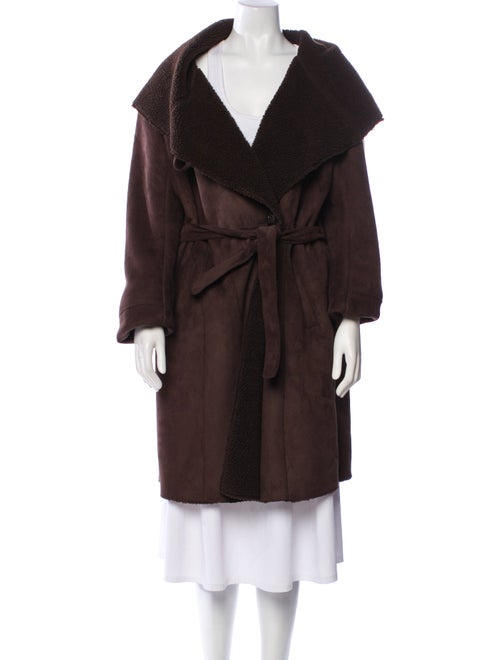 Gerard Darel Faux Leather Faux Fur Coat