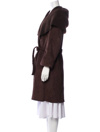 Gerard Darel Faux Leather Faux Fur Coat