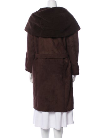 Gerard Darel Faux Leather Faux Fur Coat