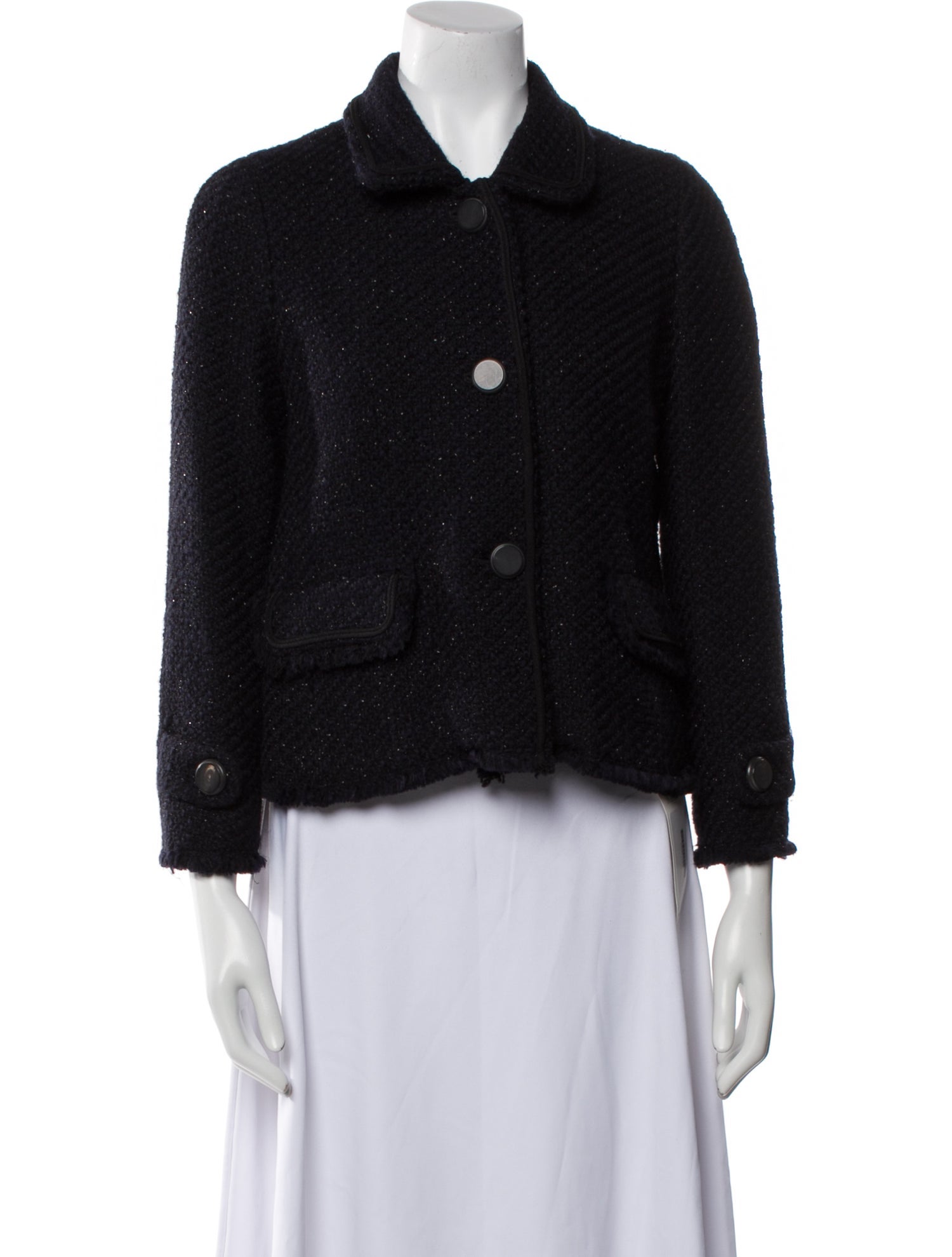 Gerard Darel Tweed Pattern Evening Jacket