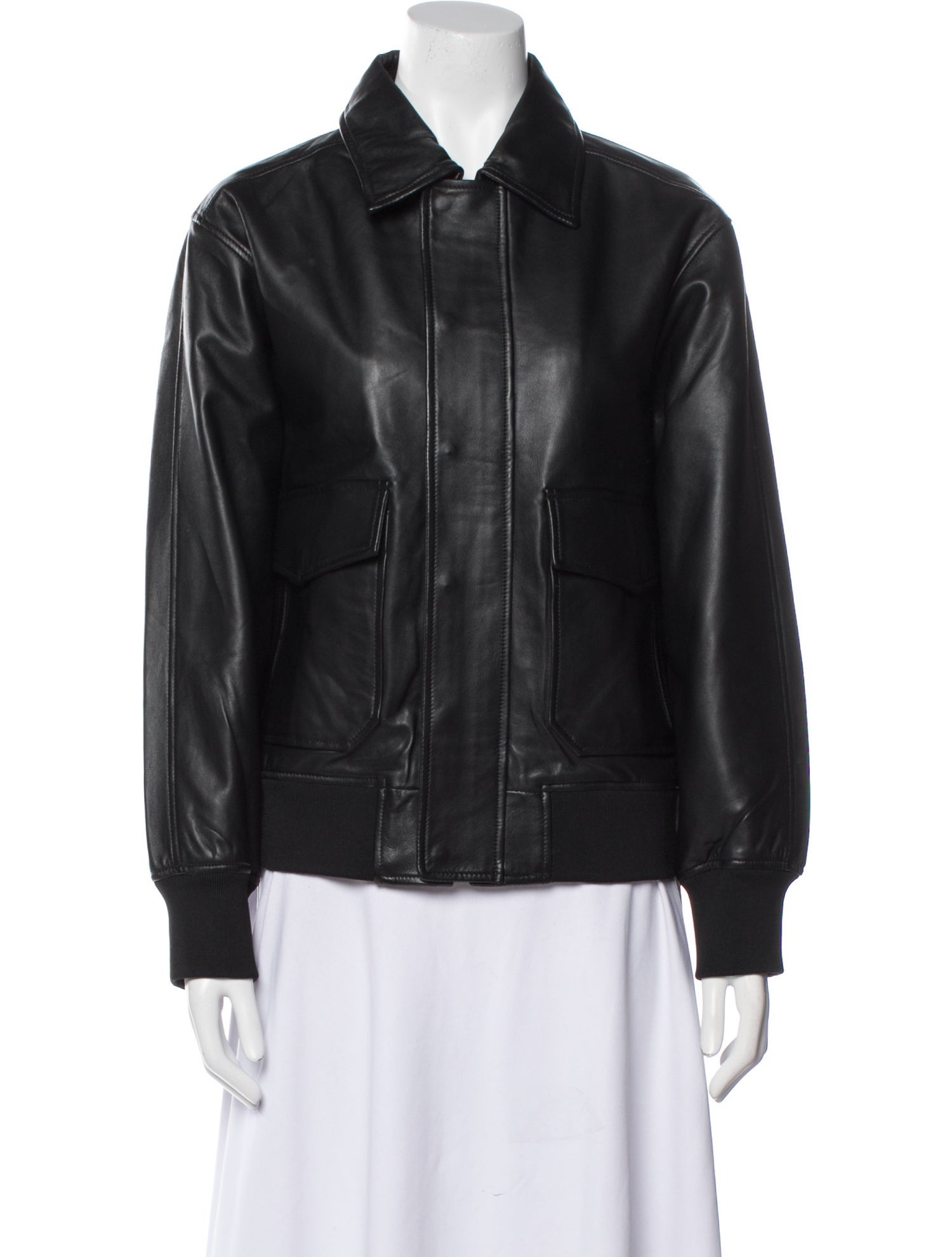 Gerard Darel Leather Bomber Jacket