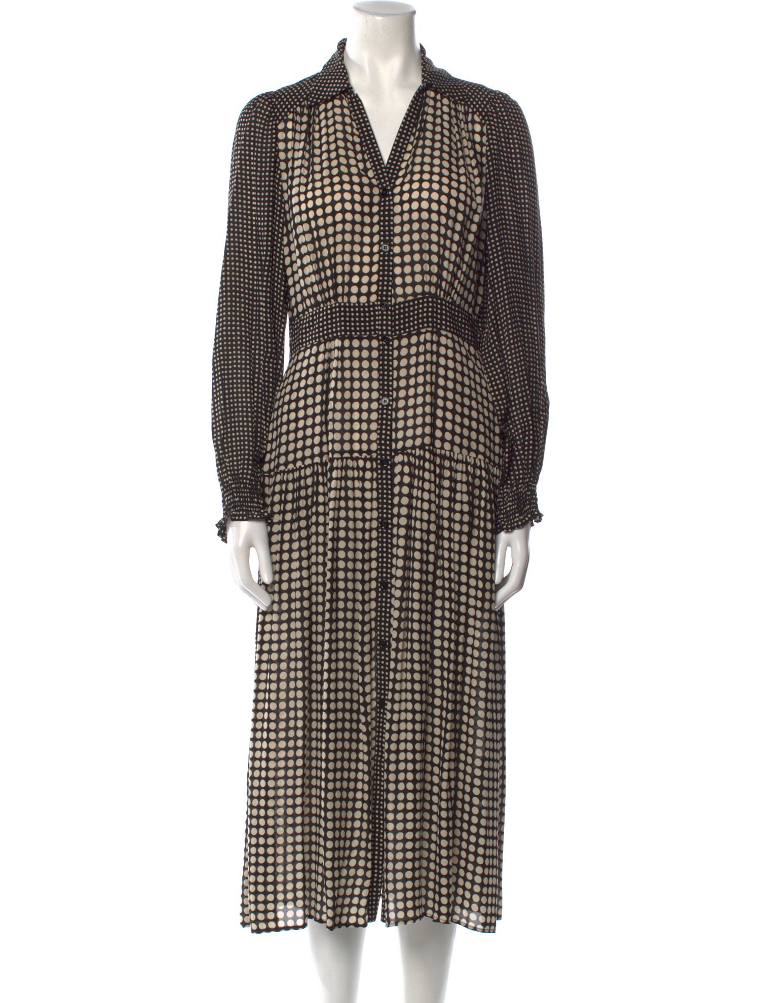 Gerard Darel Plaid Print Long Dress