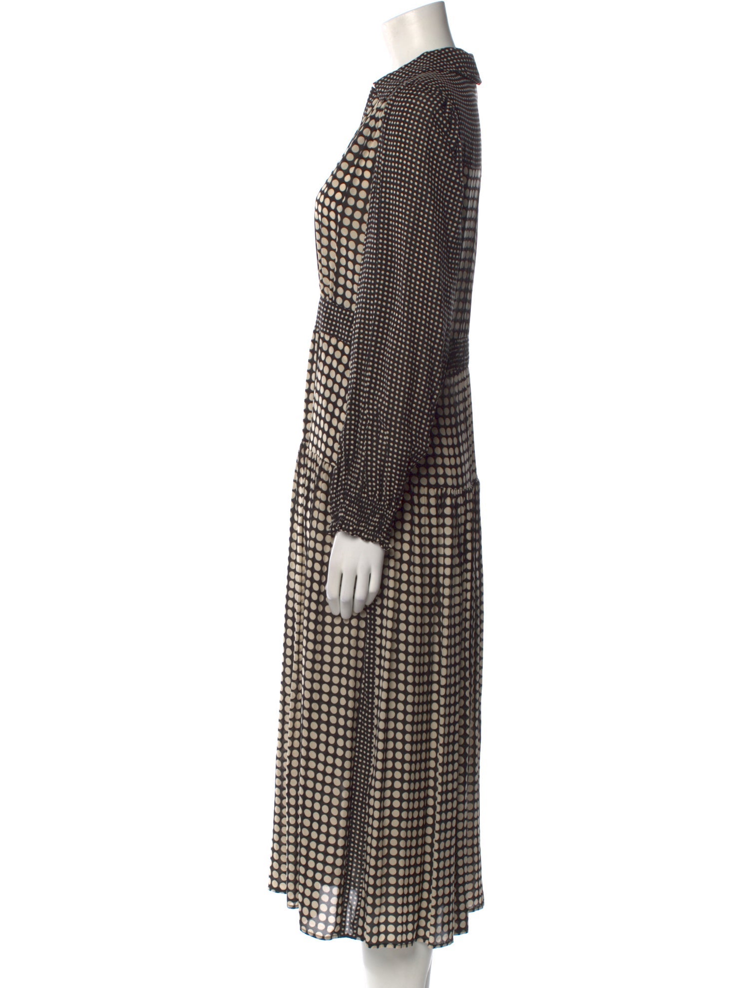 Gerard Darel Plaid Print Long Dress