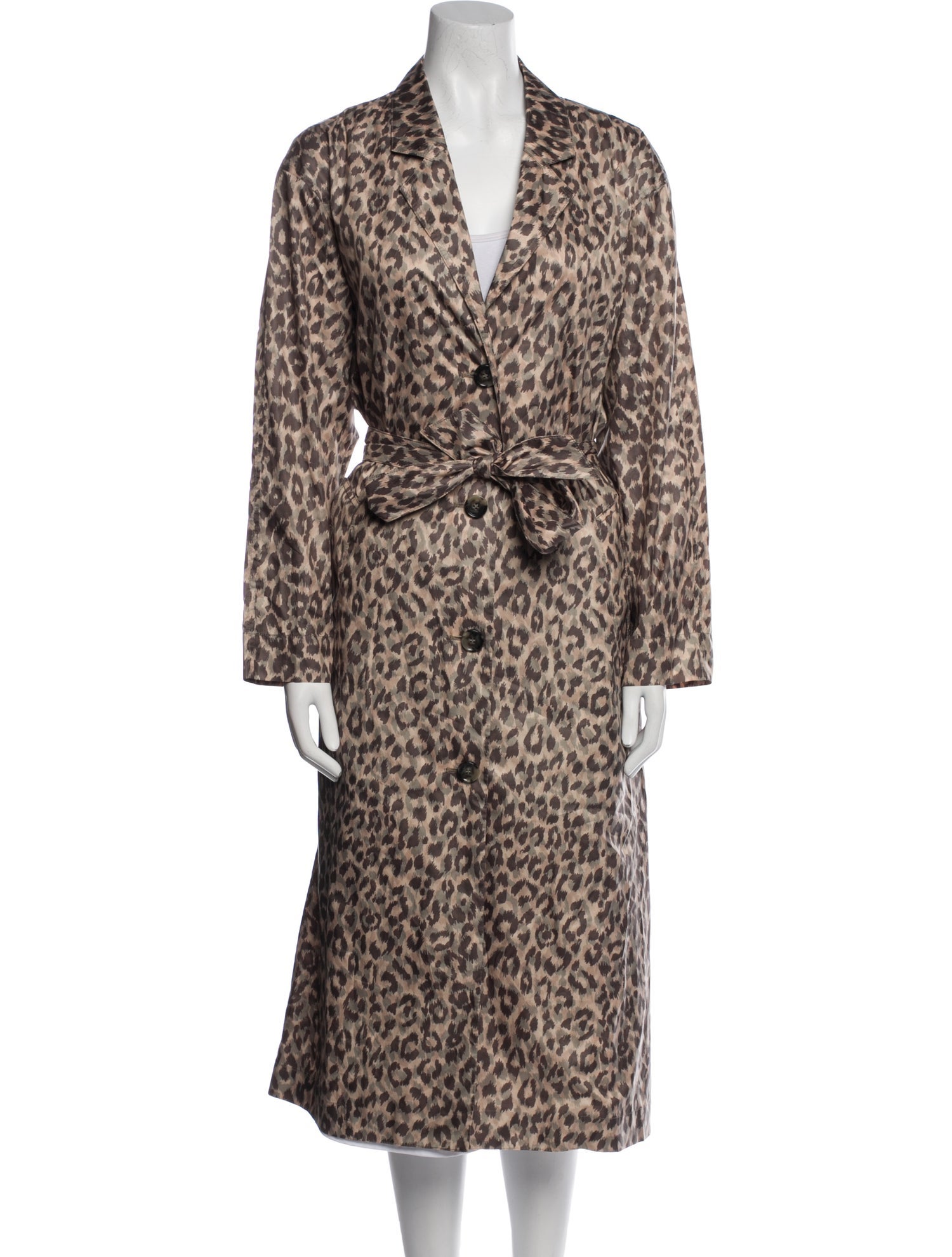 Gerard Darel Animal Print Trench Coat