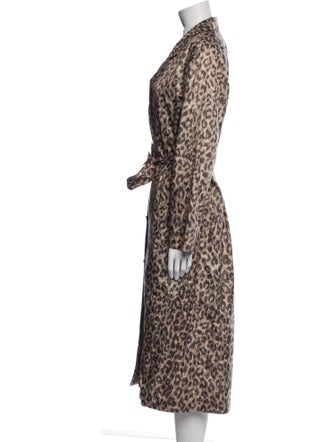 Gerard Darel Animal Print Trench Coat