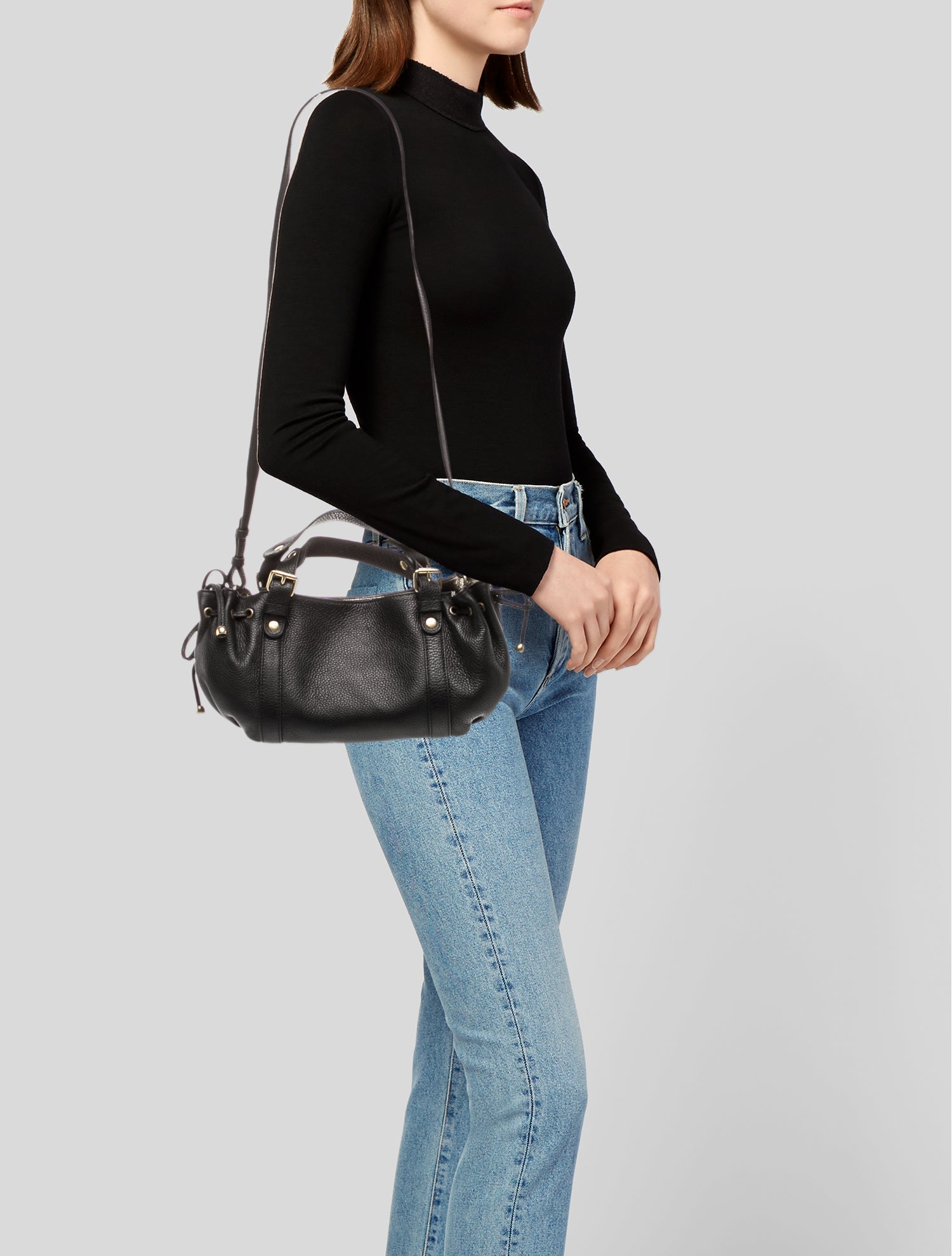 Gerard Darel Leather Top Handle Bag