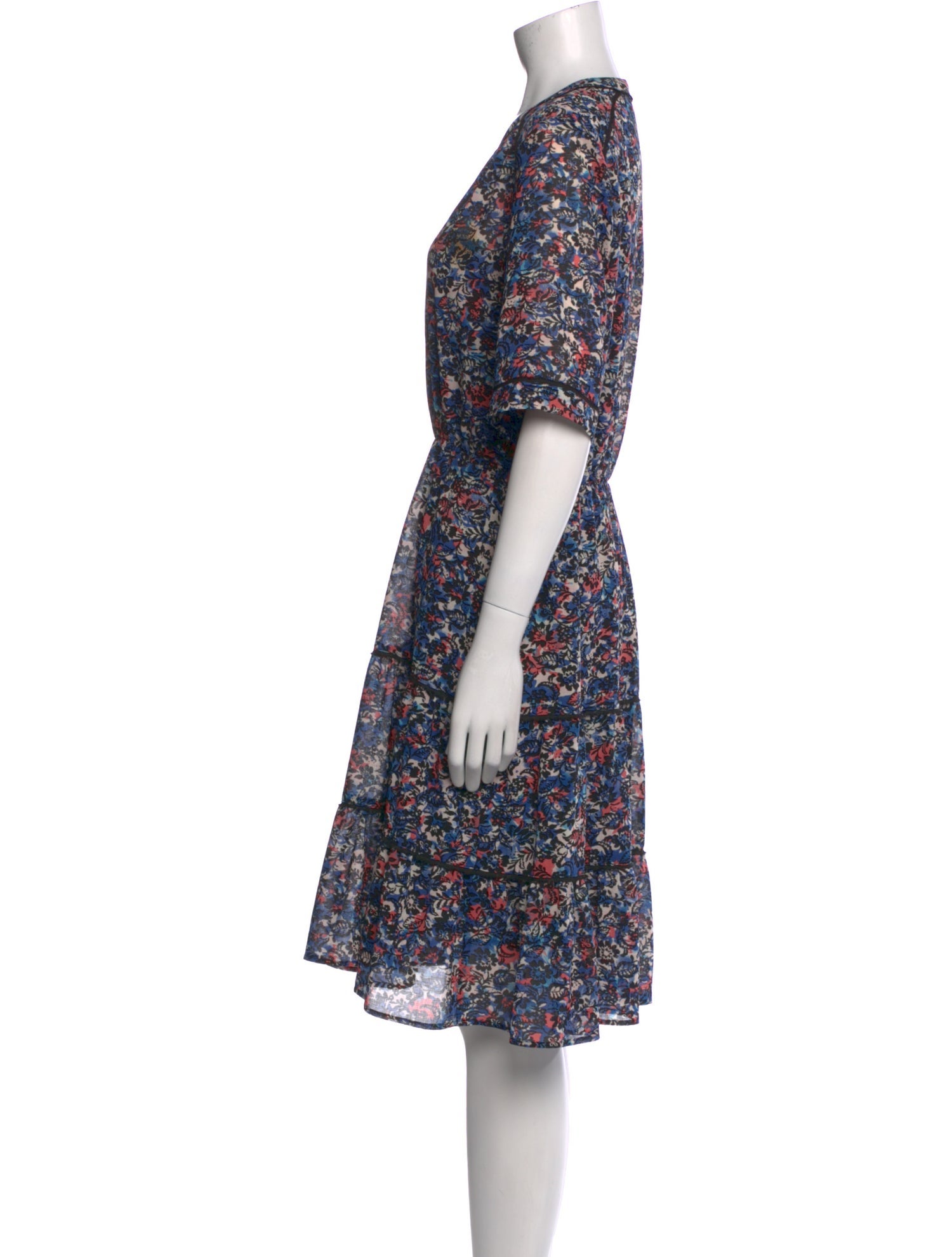 Gerard Darel Floral Print Knee-Length Dress
