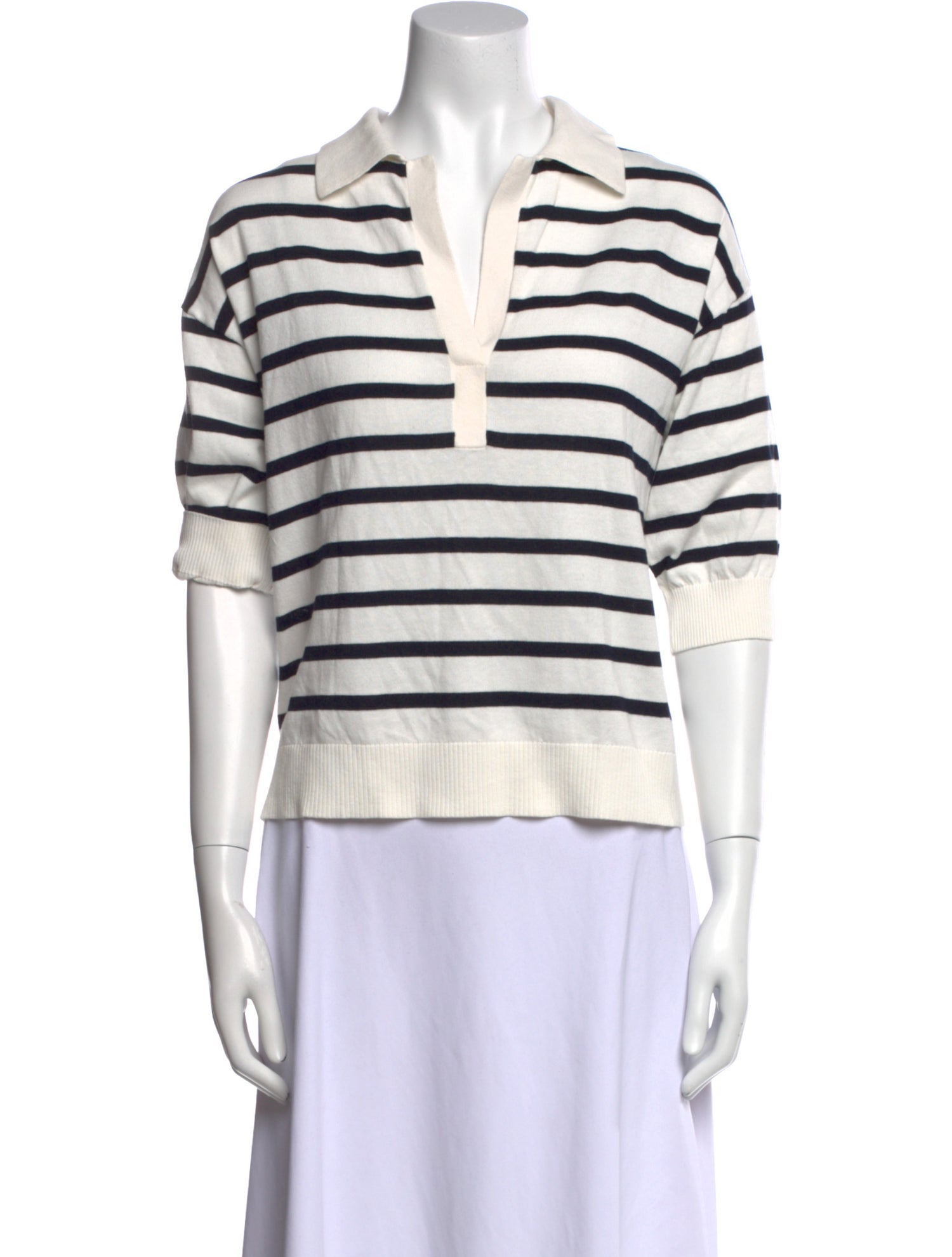 Gerard Darel Striped V-Neck Sweater