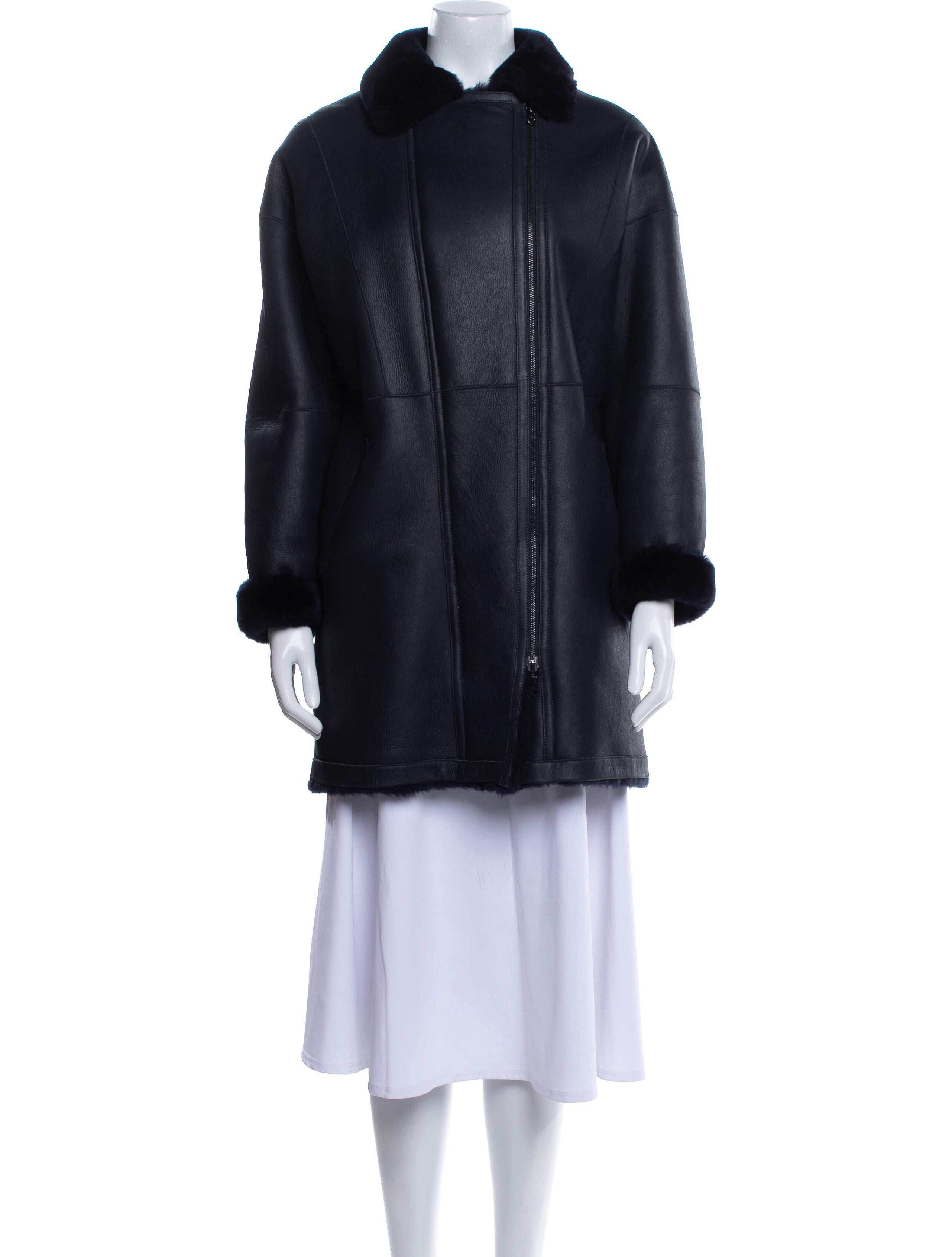 Gerard Darel Shearling Fur Coat