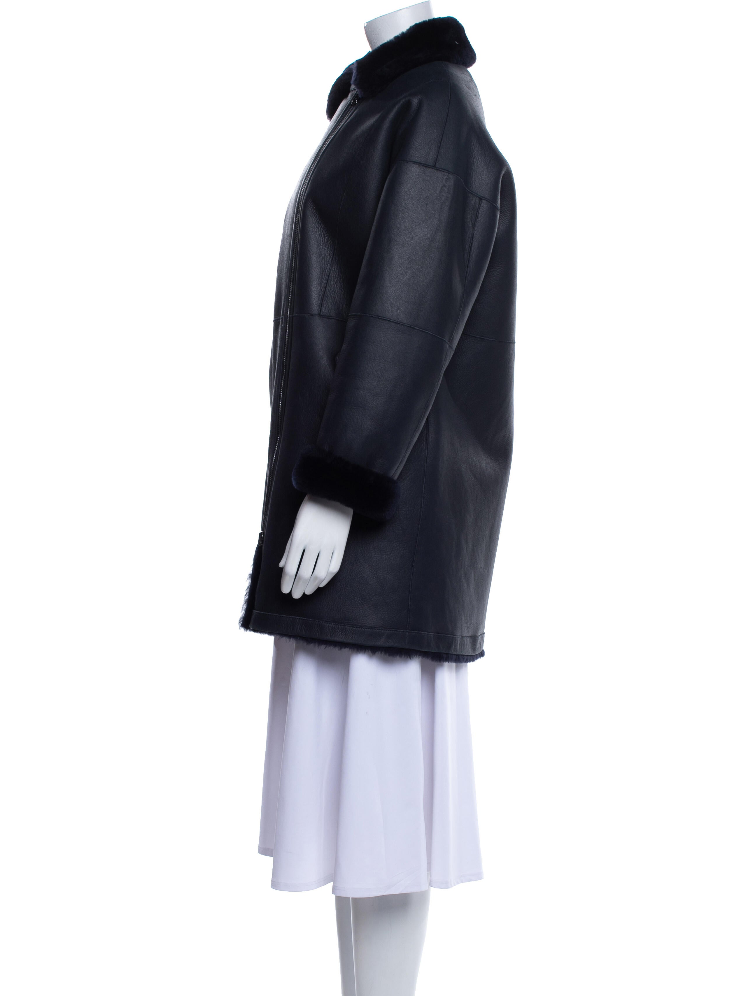 Gerard Darel Shearling Fur Coat