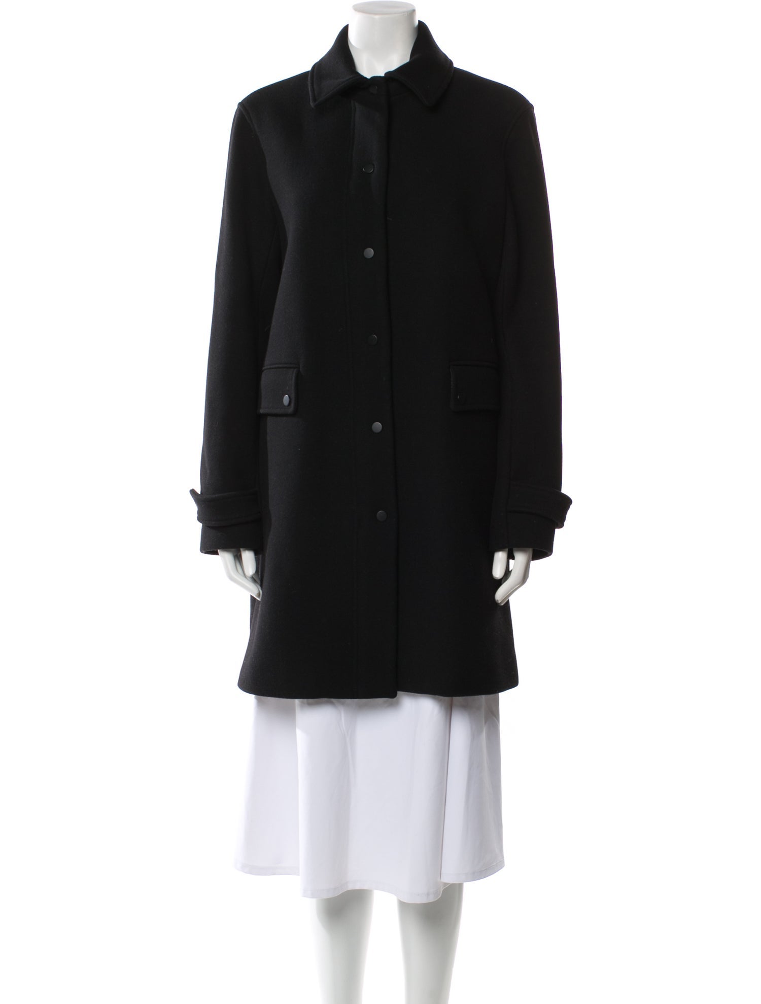 Gerard Darel Virgin Wool Faux Fur Coat
