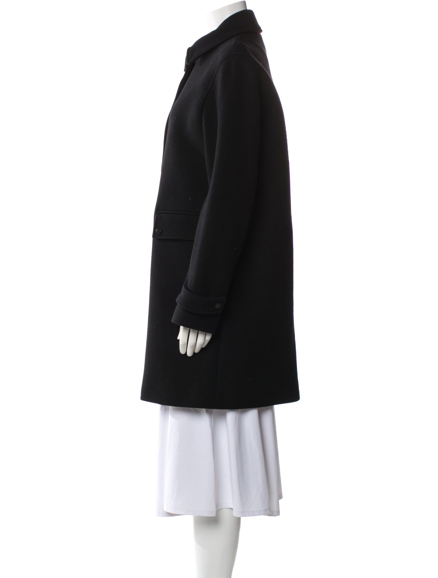 Gerard Darel Virgin Wool Faux Fur Coat