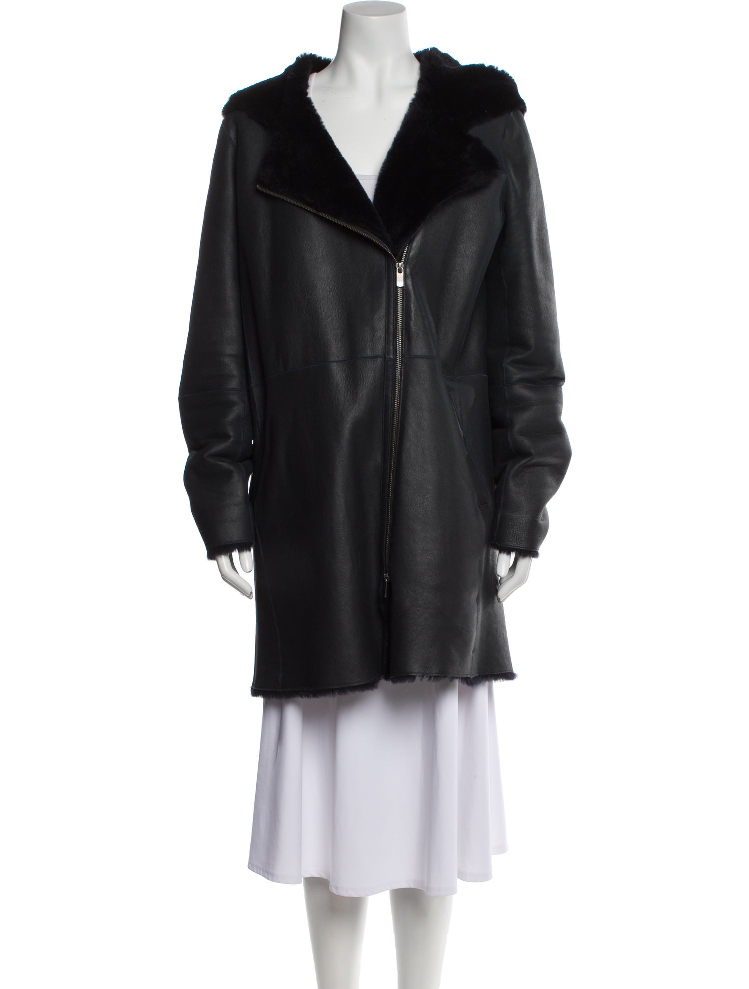 Gerard Darel Shearling Fur Coat