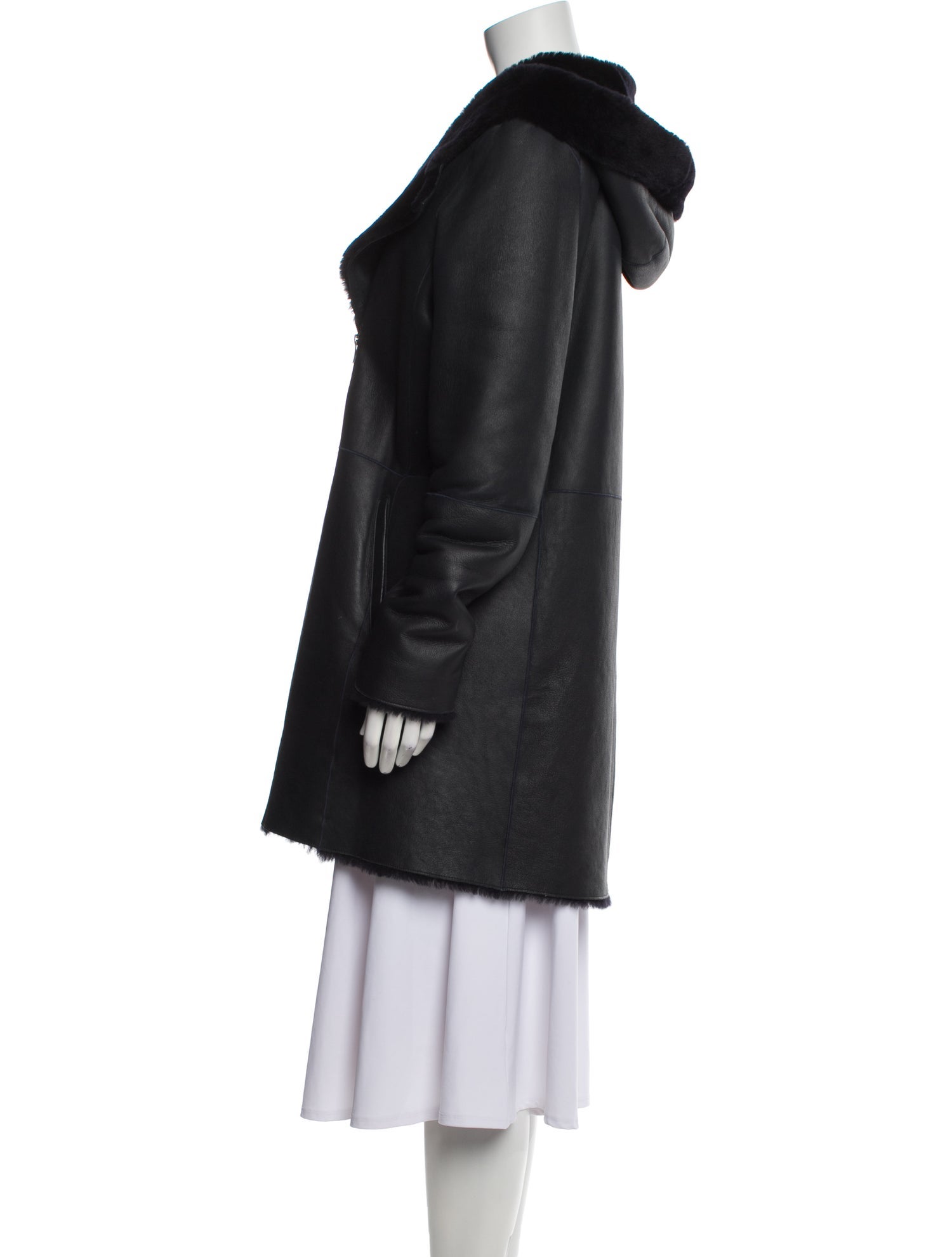 Gerard Darel Shearling Fur Coat