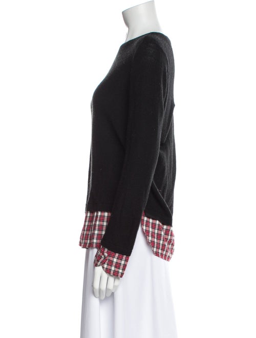 Gerard Darel Colorblock Pattern Crew Neck Sweater