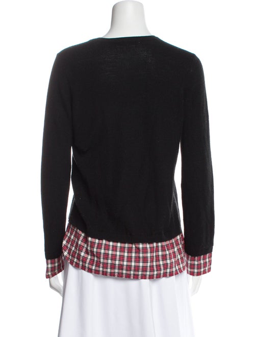 Gerard Darel Colorblock Pattern Crew Neck Sweater