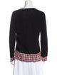 Gerard Darel Colorblock Pattern Crew Neck Sweater