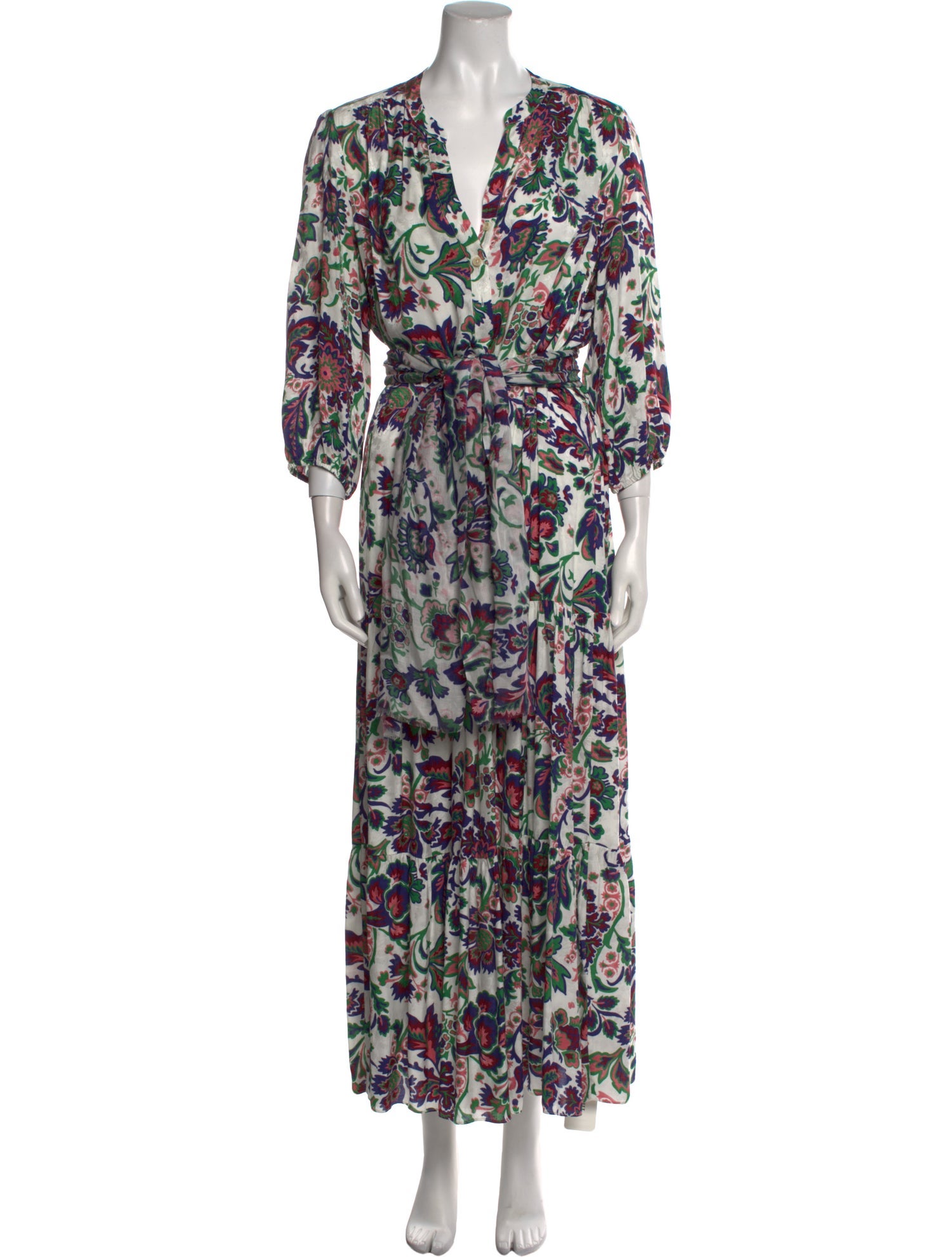 Gerard Darel Floral Print Long Dress