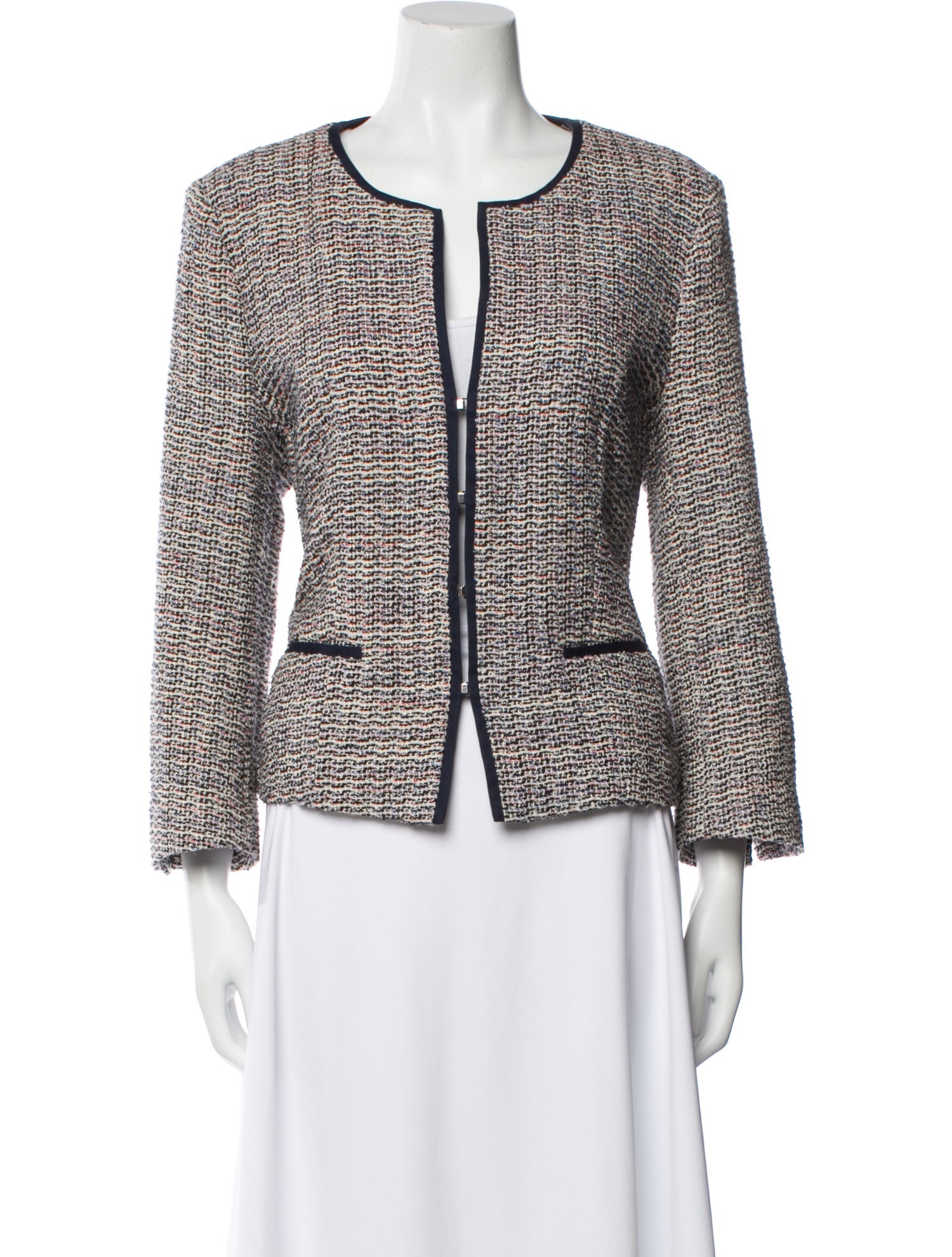 Gerard Darel Tweed Tweed Pattern Evening Jacket
