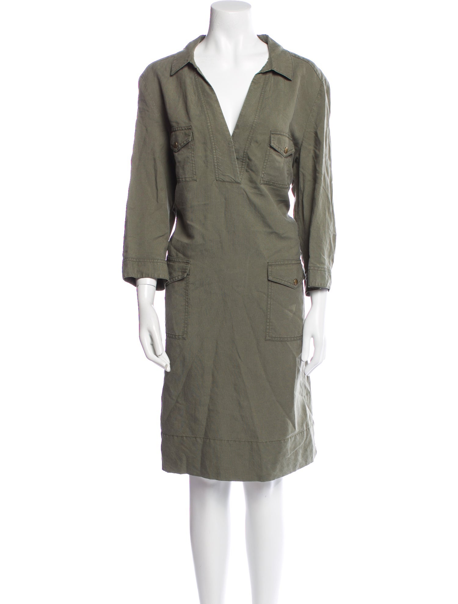 Gerard Darel V-Neck Knee-Length Dress