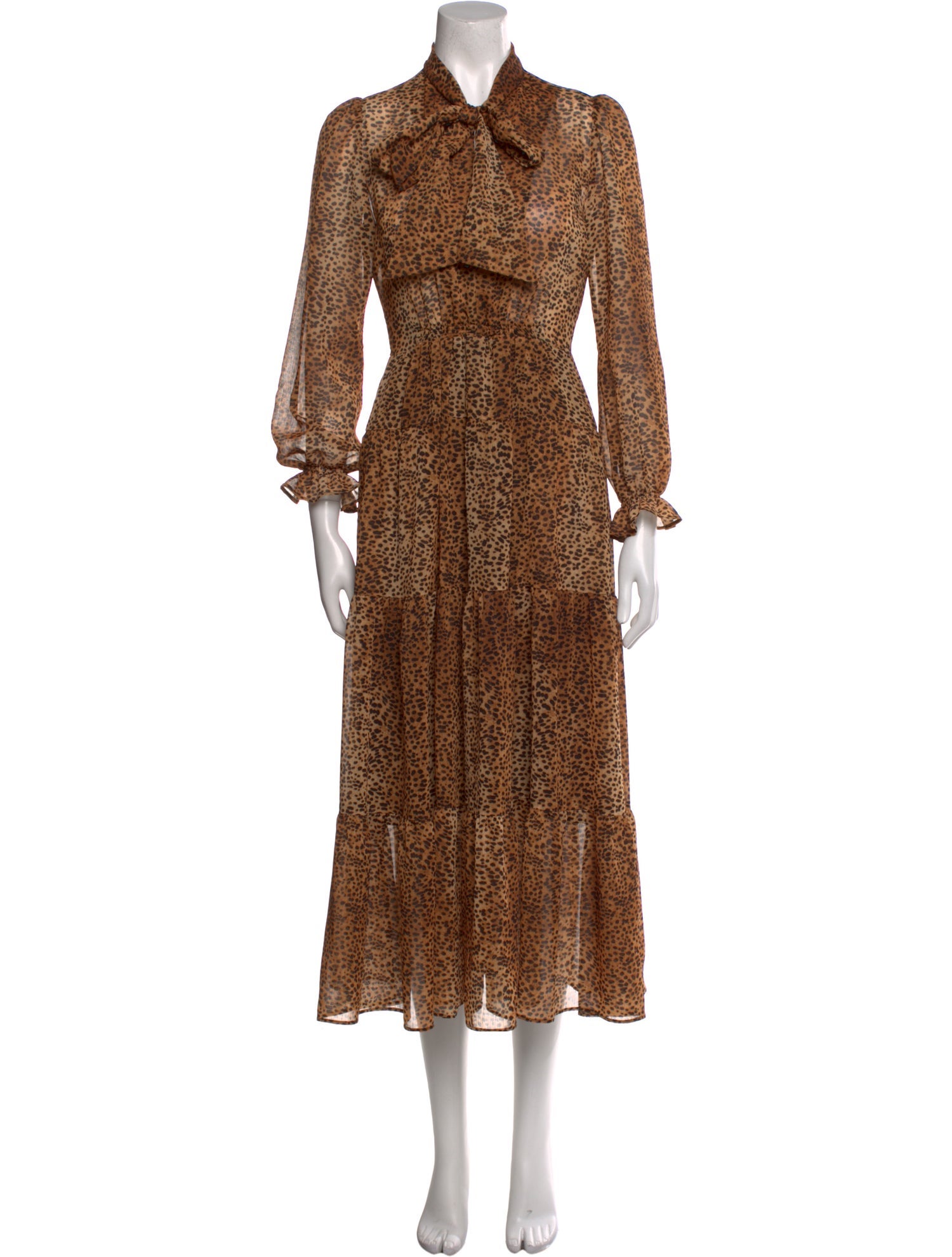 Gerard Darel Animal Print Long Dress