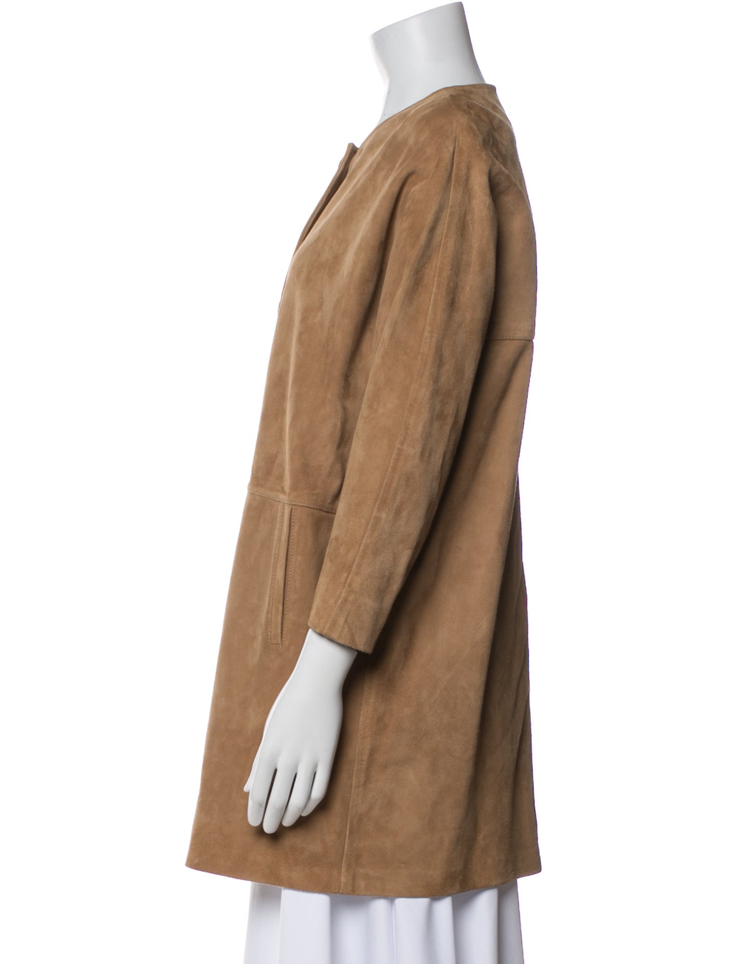 Gerard Darel Suede Faux Fur Coat