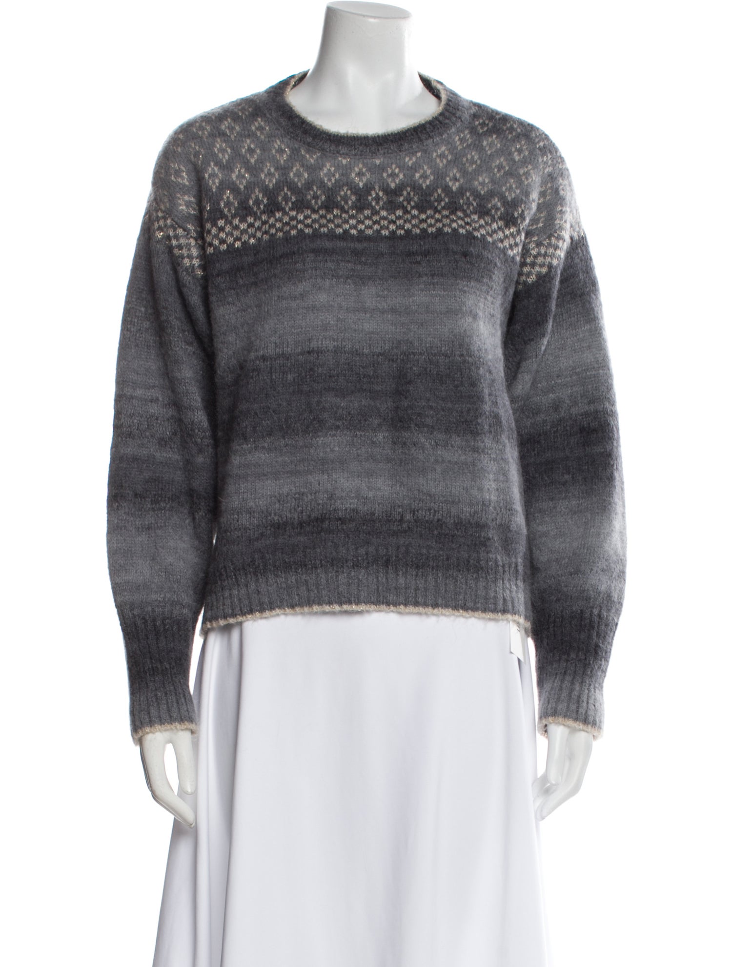 Gerard Darel Striped Crew Neck Sweater