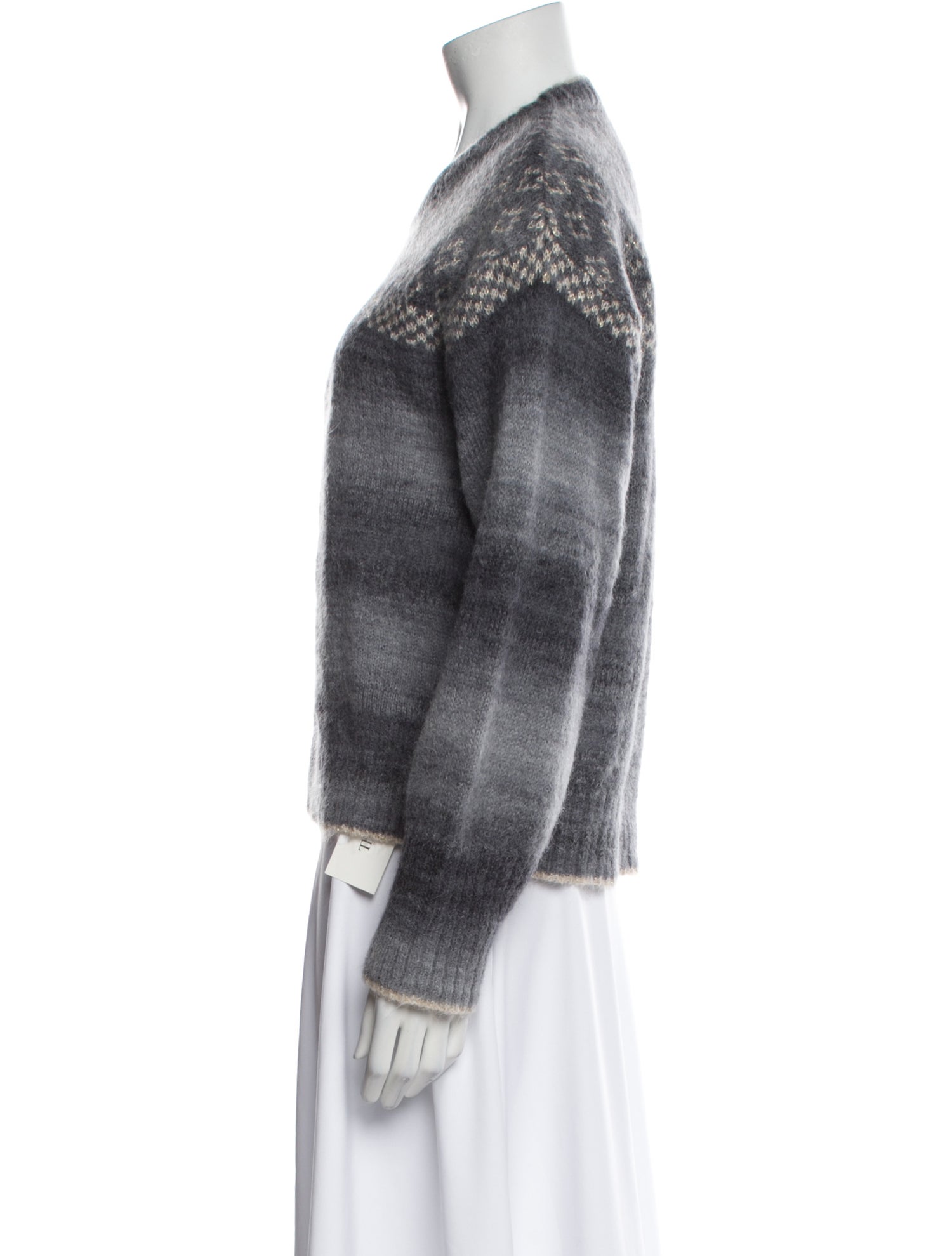 Gerard Darel Striped Crew Neck Sweater