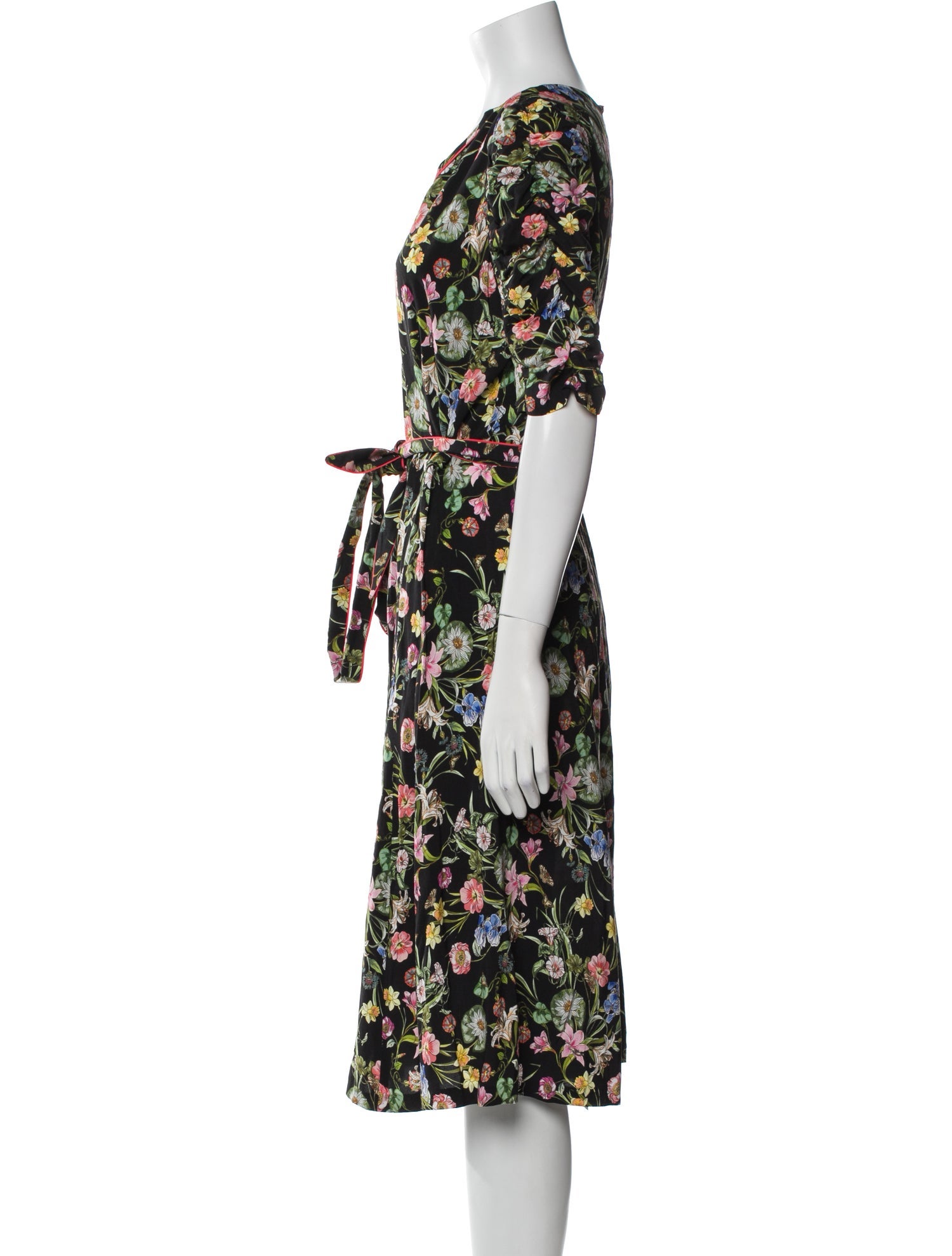Gerard Darel Floral Print Midi Length Dress