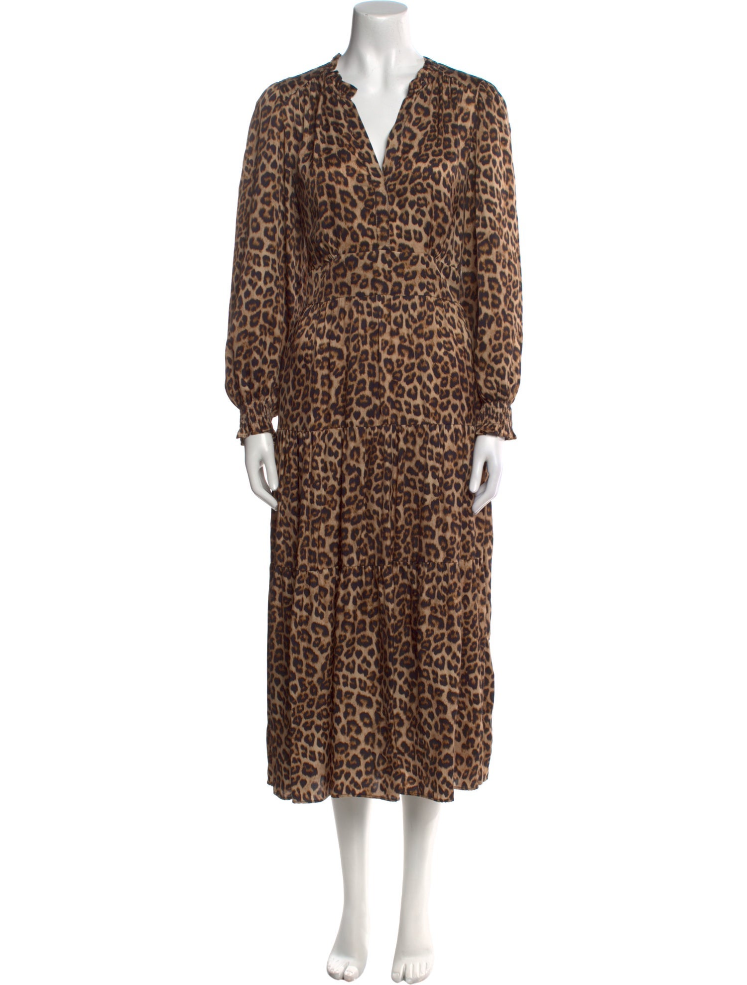 Gerard Darel Animal Print Long Dress