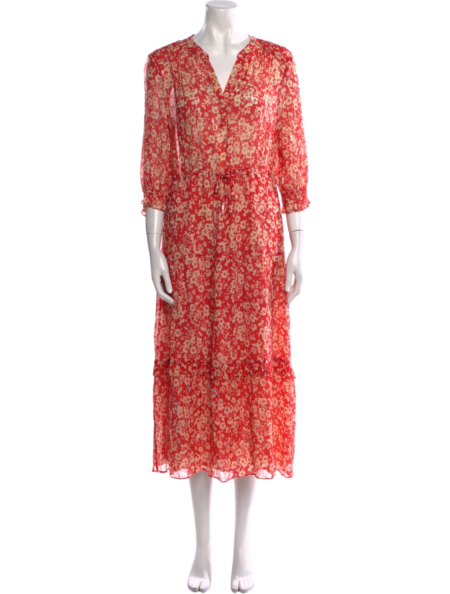 Gerard Darel Floral Print Long Dress