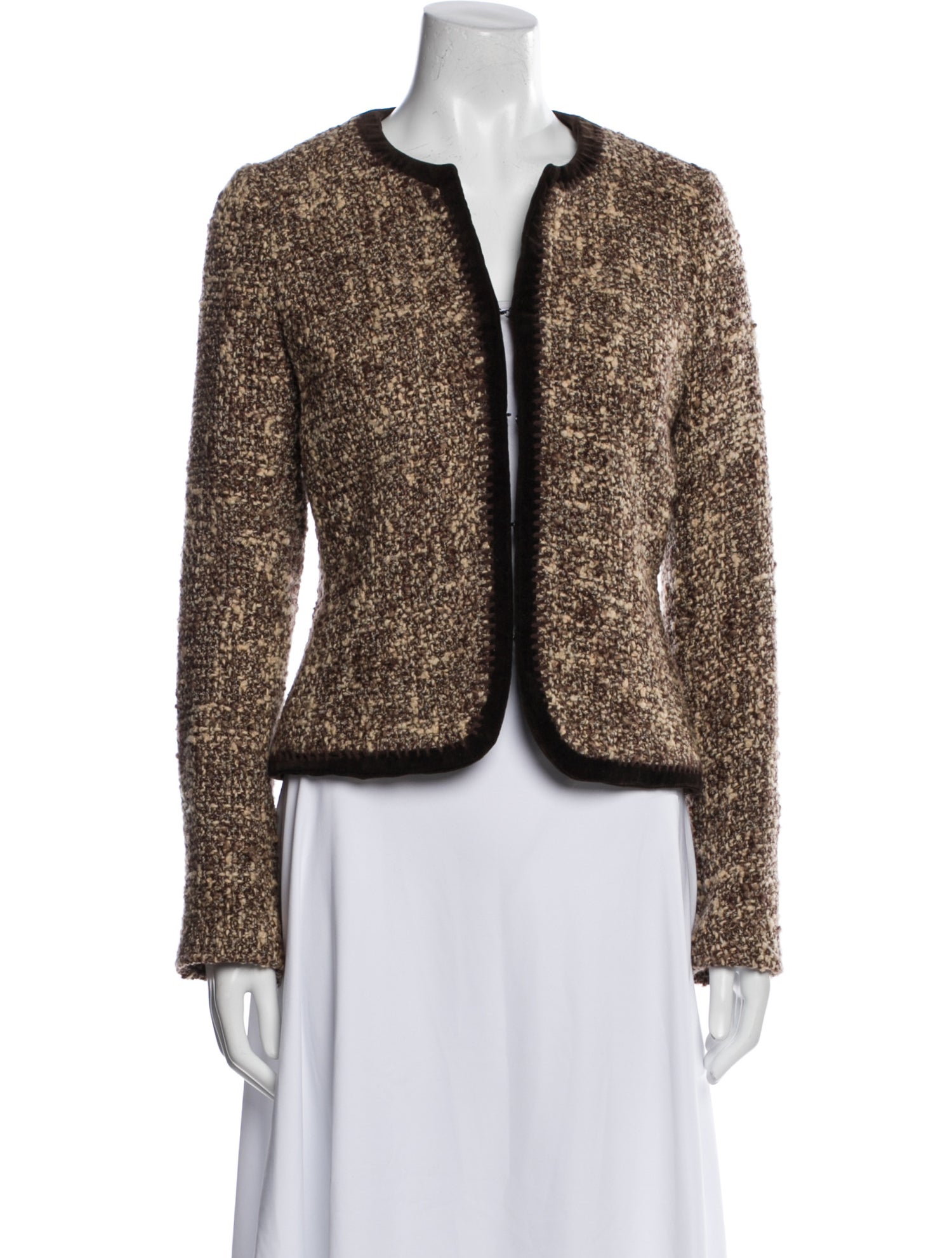 Gerard Darel Wool Tweed Pattern Evening Jacket