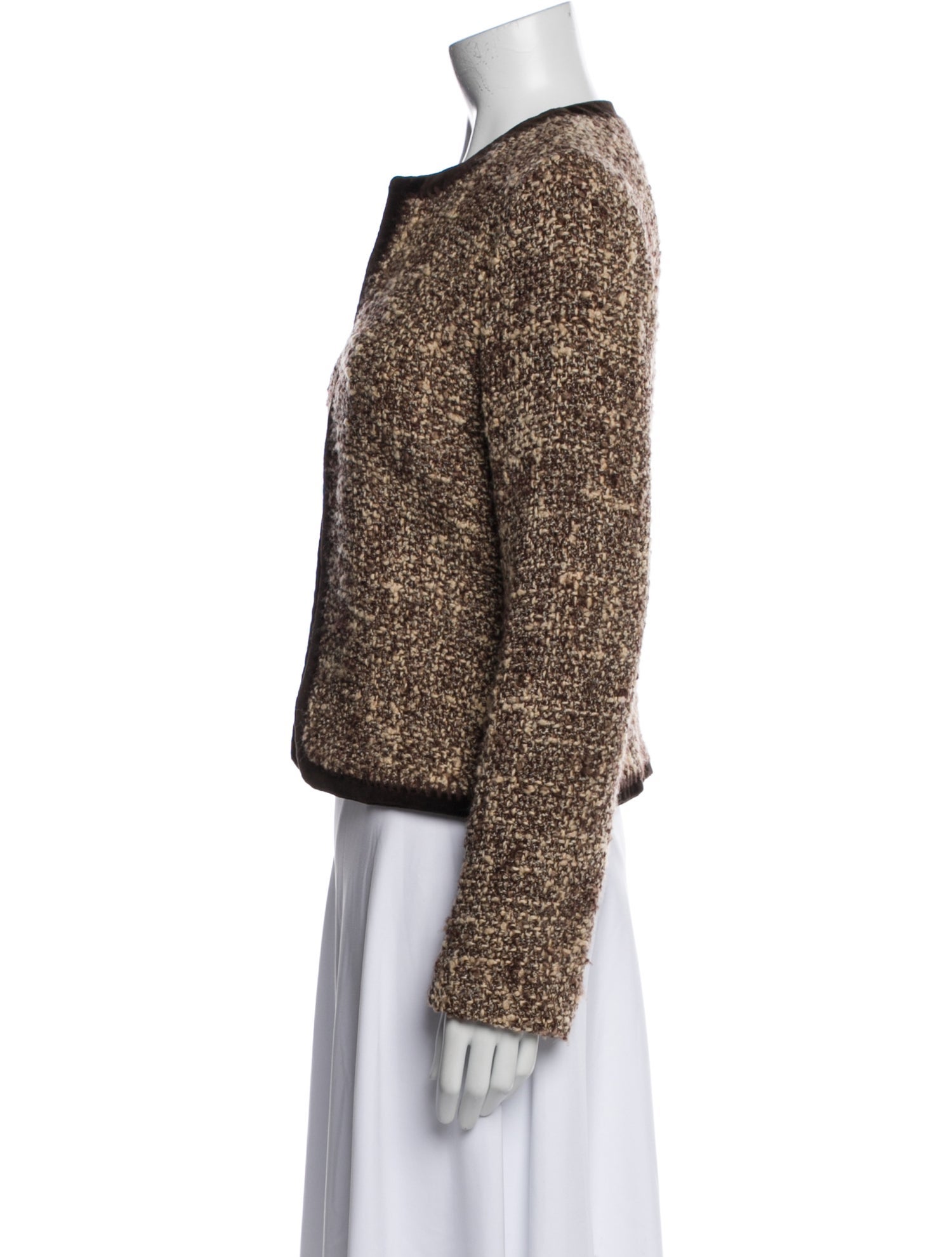 Gerard Darel Wool Tweed Pattern Evening Jacket