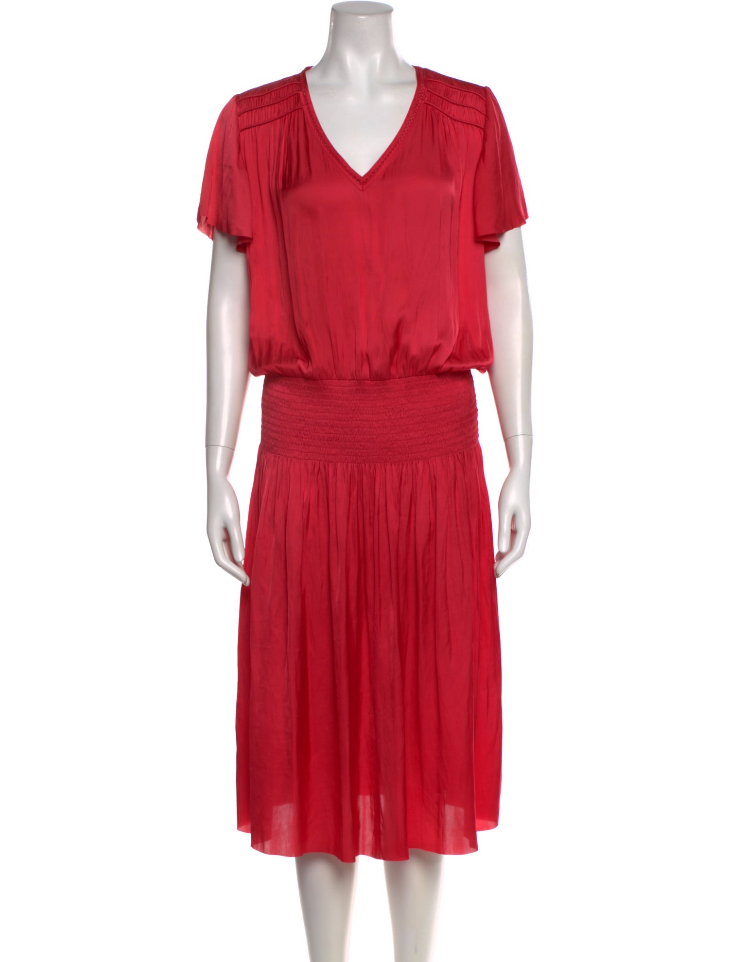Gerard Darel V-Neck Midi Length Dress