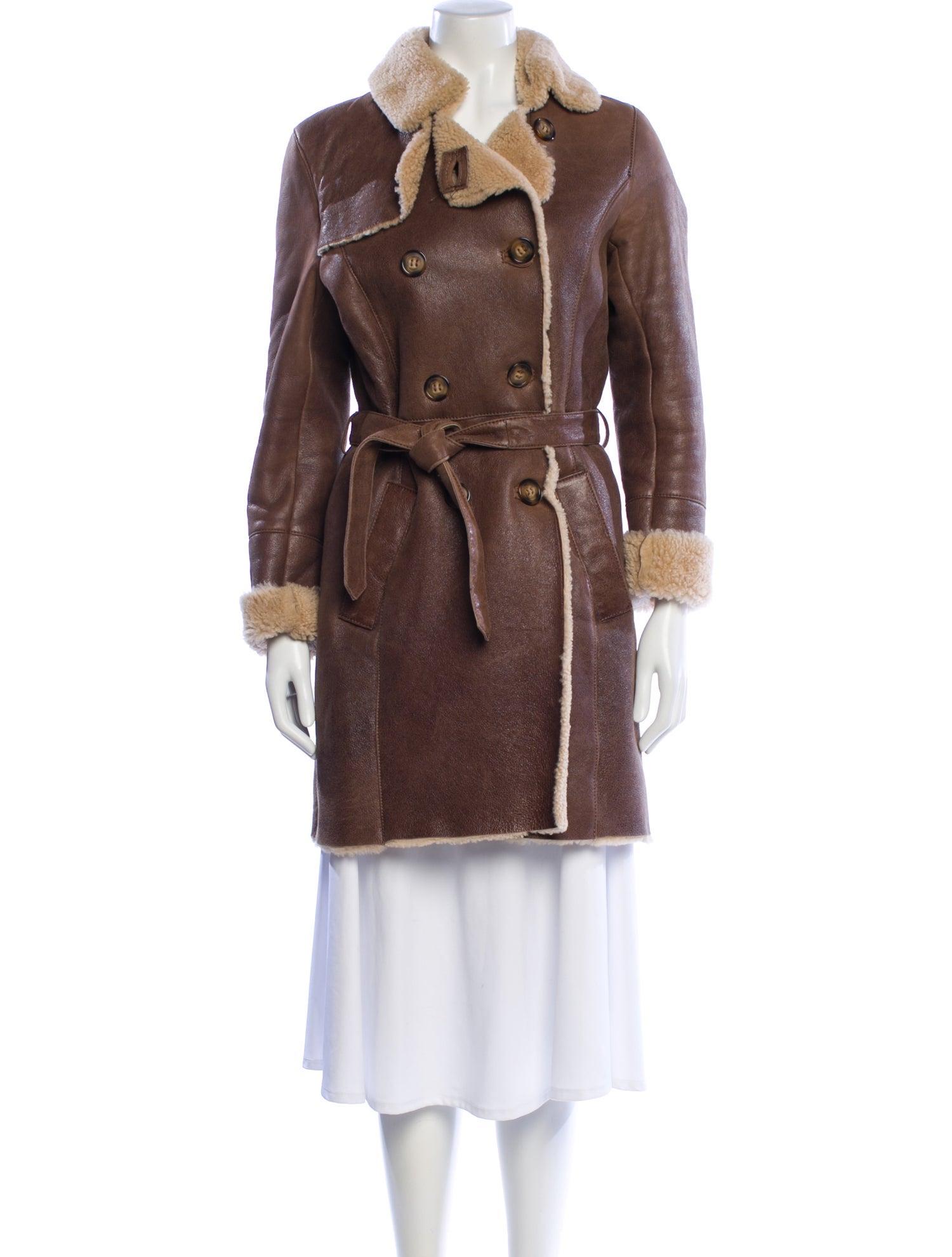 Gerard Darel Lamb Leather Trench Coat