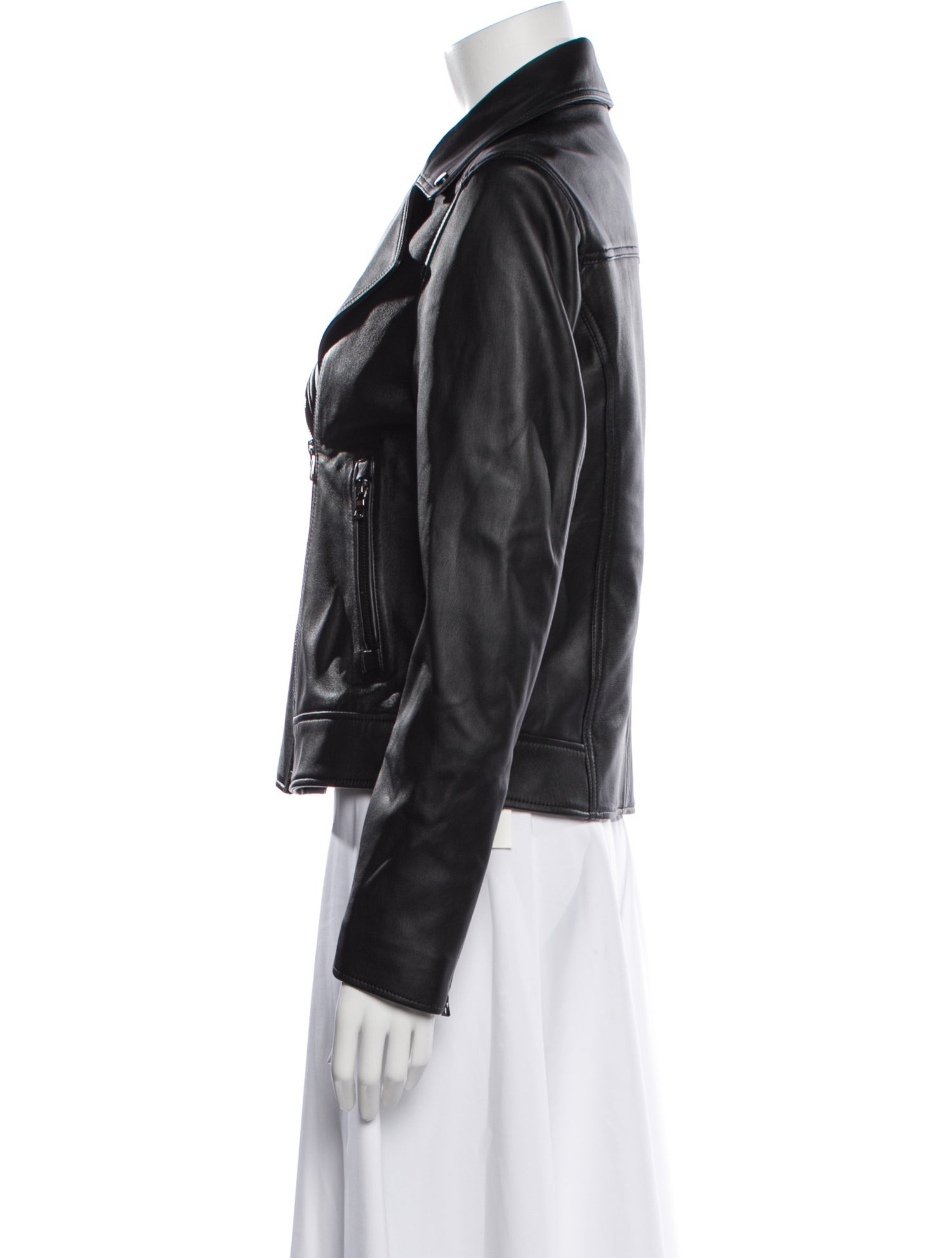 Gerard Darel Lamb Leather Biker Jacket